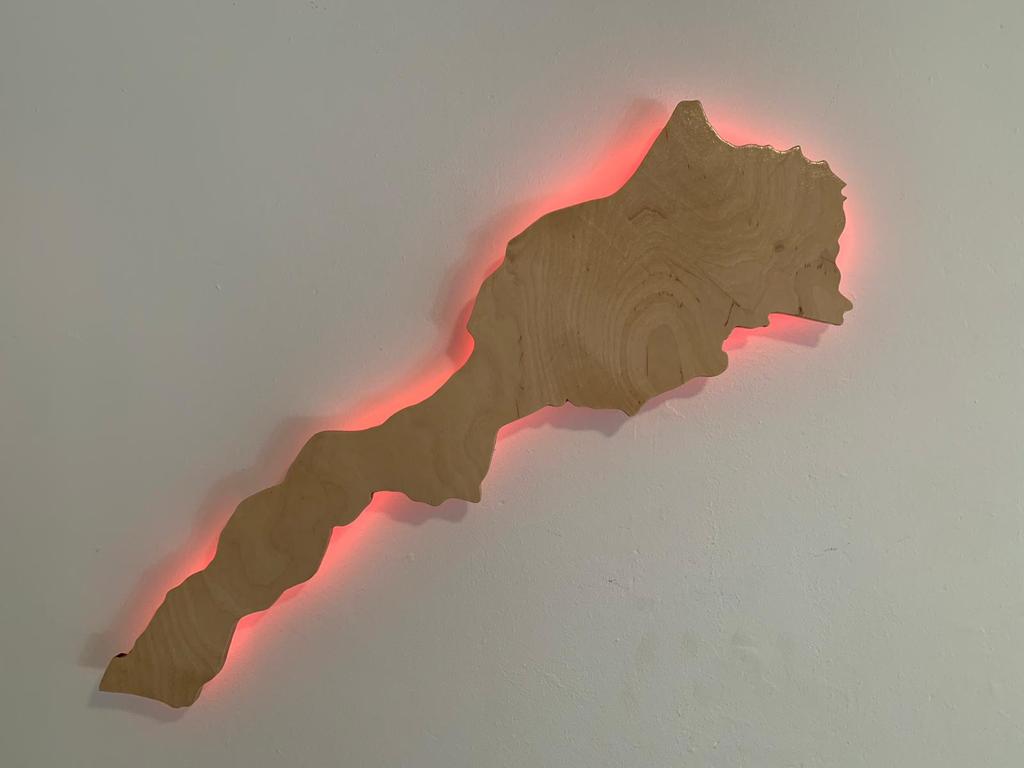 Marokko met een lichte/donker kleur hout (Groot).