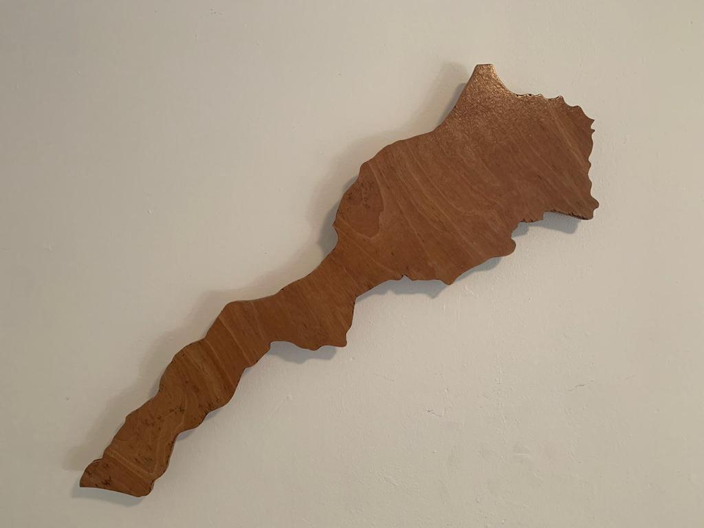 Marokko met een lichte/donker kleur hout (Groot).