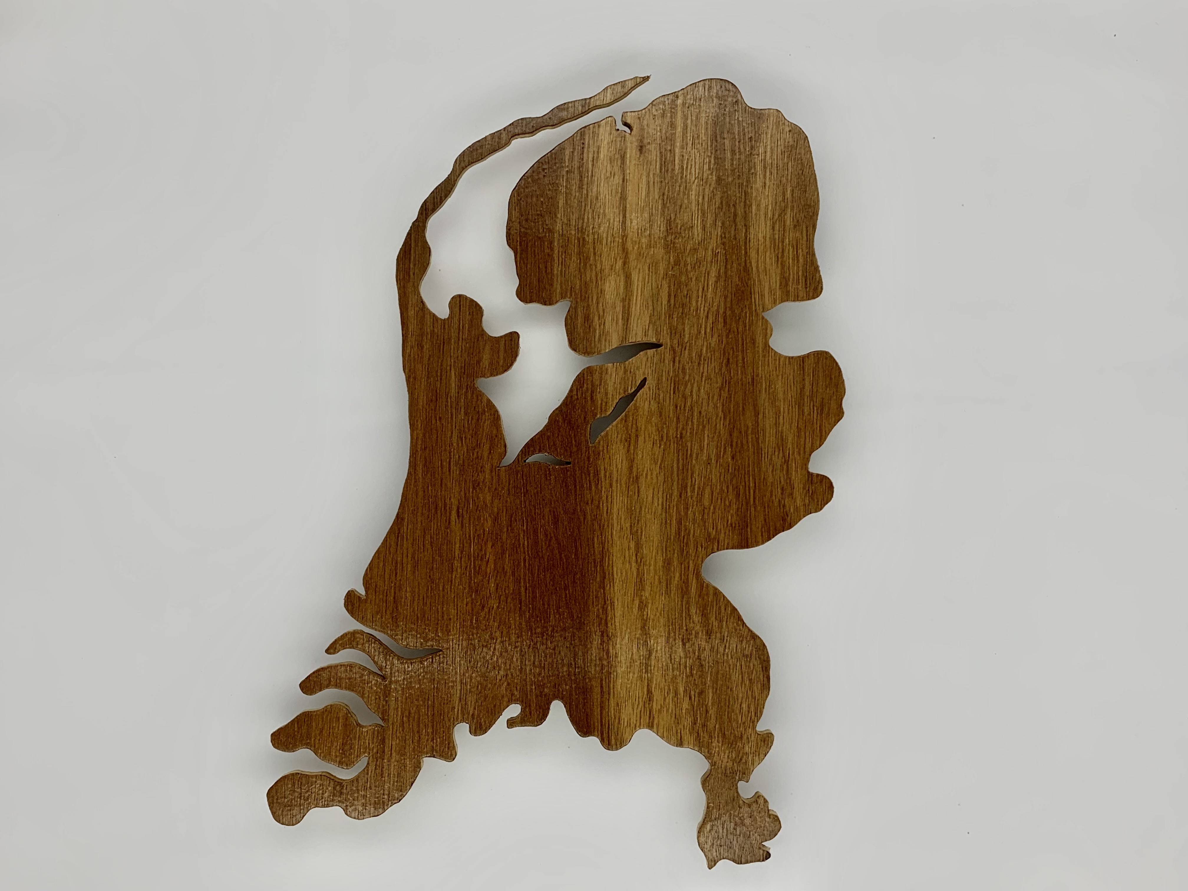 Nederland met een lichte/donker kleur hout (Klein).