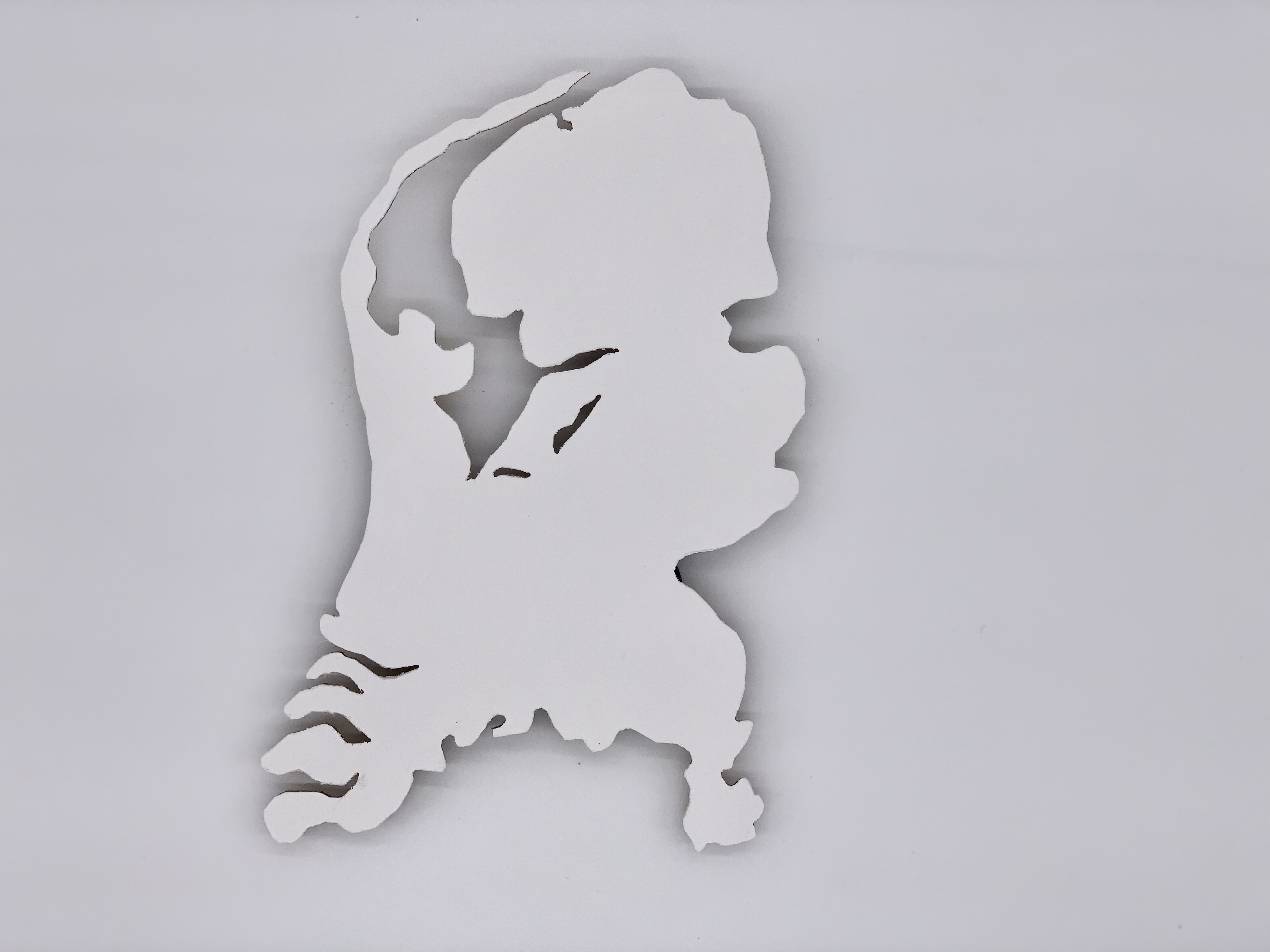 Nederland met een kleur naar keuze uit de opties (Klein).