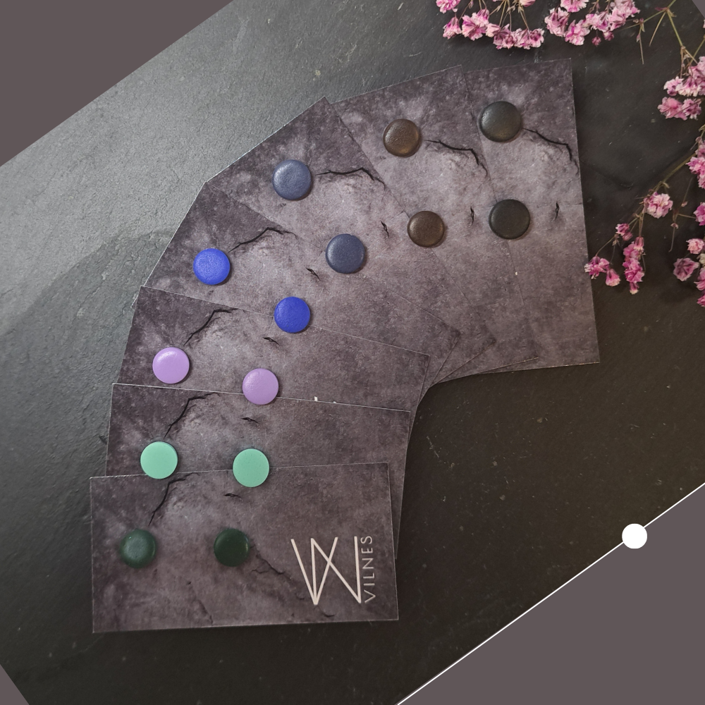 Mini auskarai - lygus paviršius