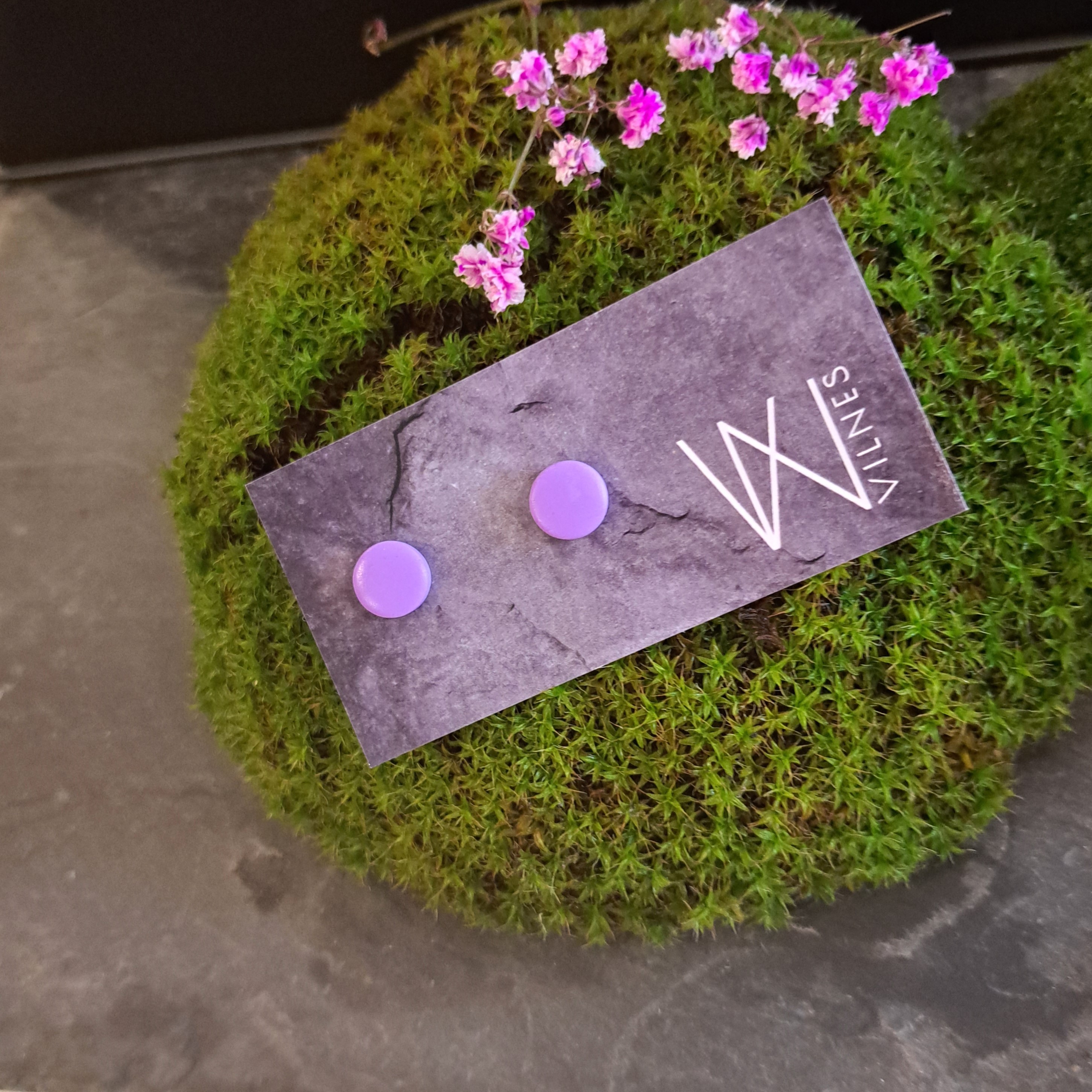 Mini auskarai - lygus paviršius