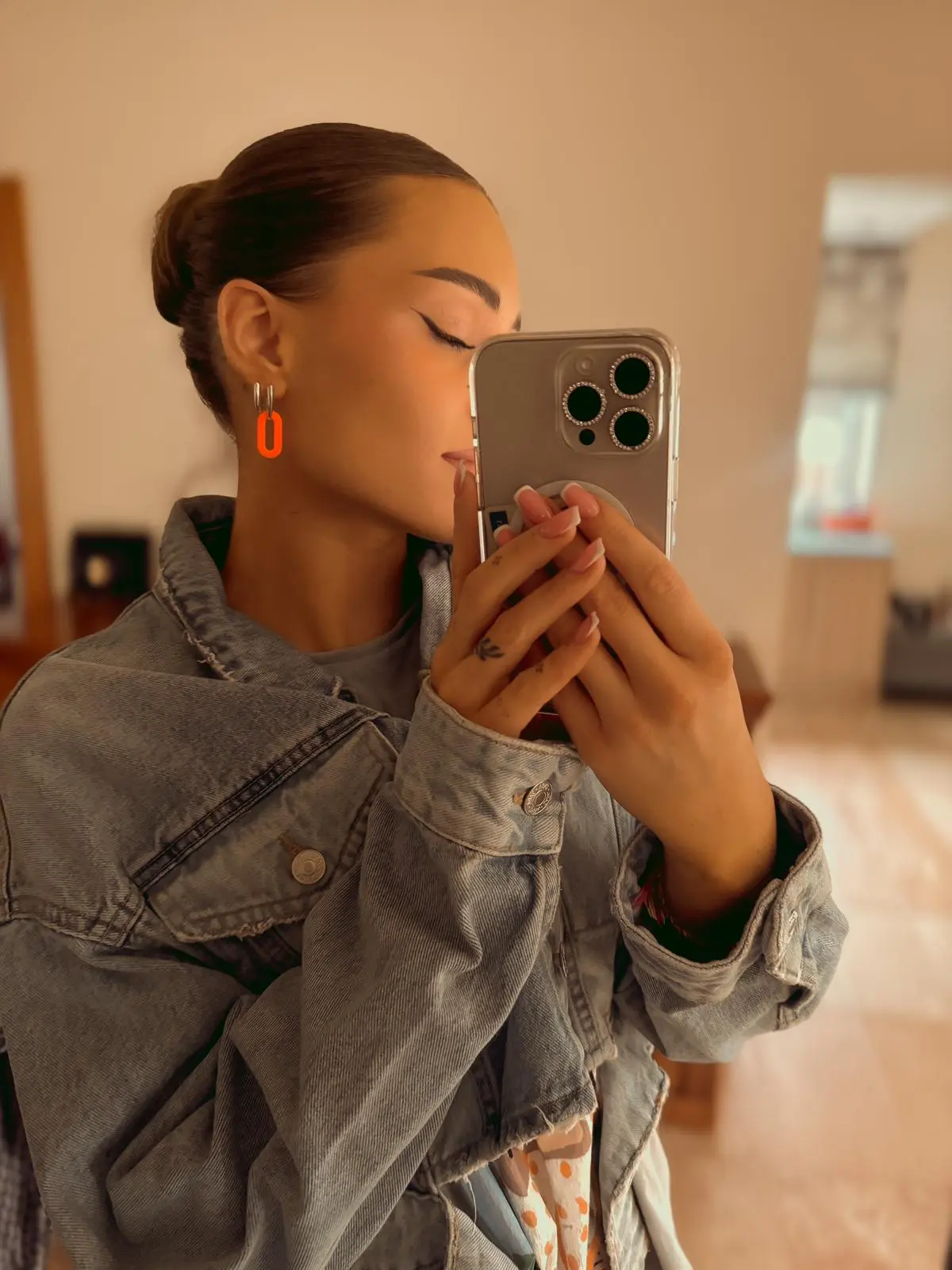 Ryškūs auskarai (neoninė oranžinė)