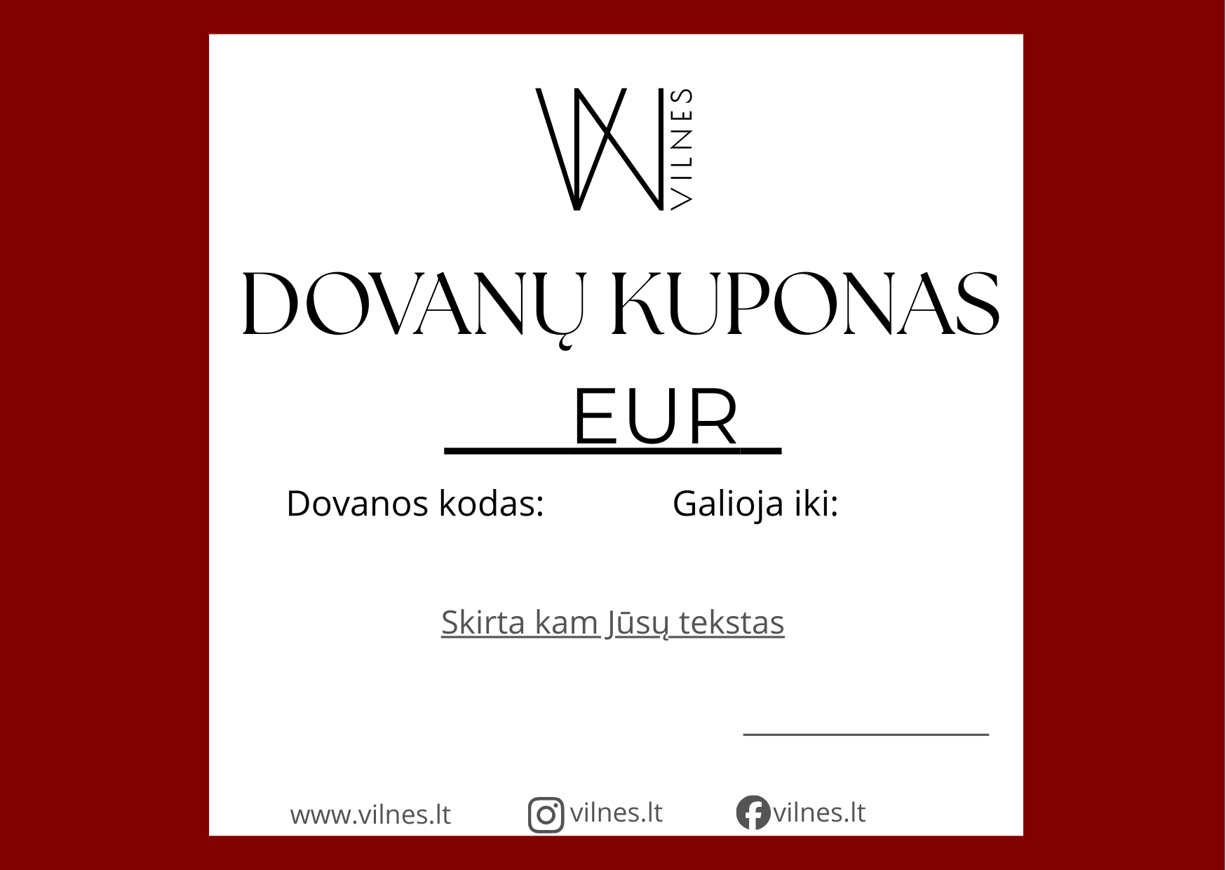 DOVANŲ KUPONAS 