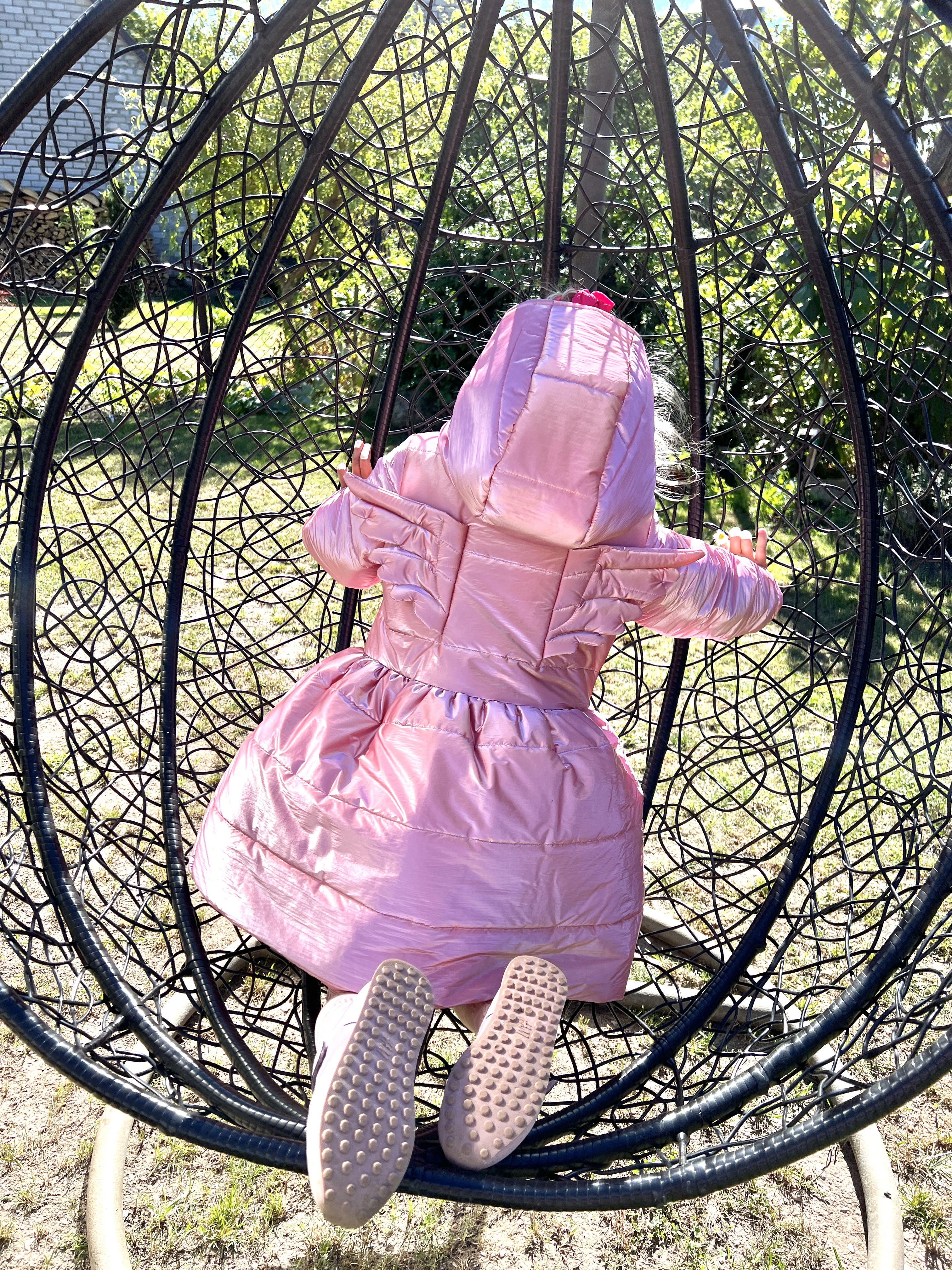Pink Angeliuko striukė su sijonu Puffer