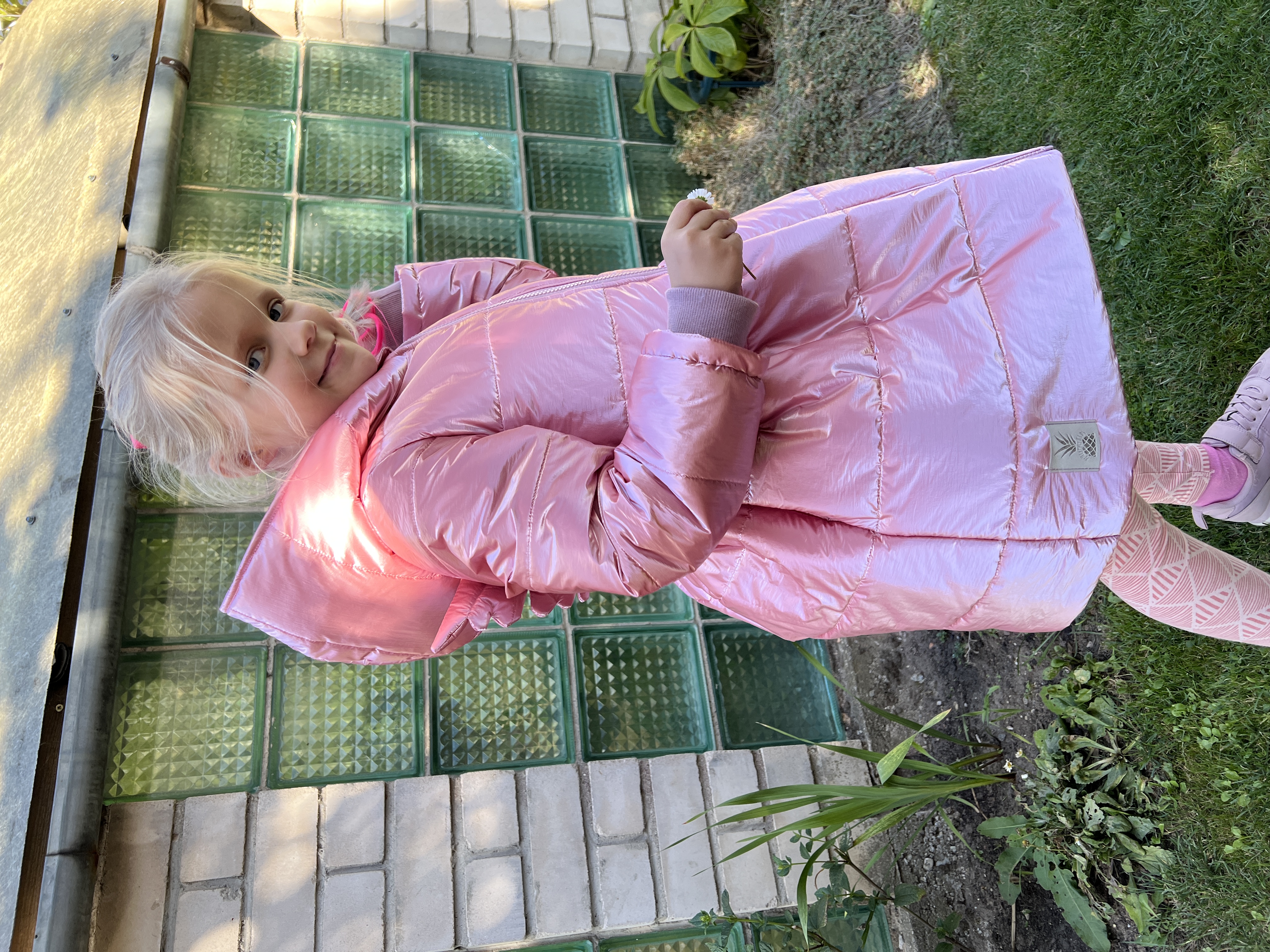 Pink Angeliuko striukė su sijonu Puffer
