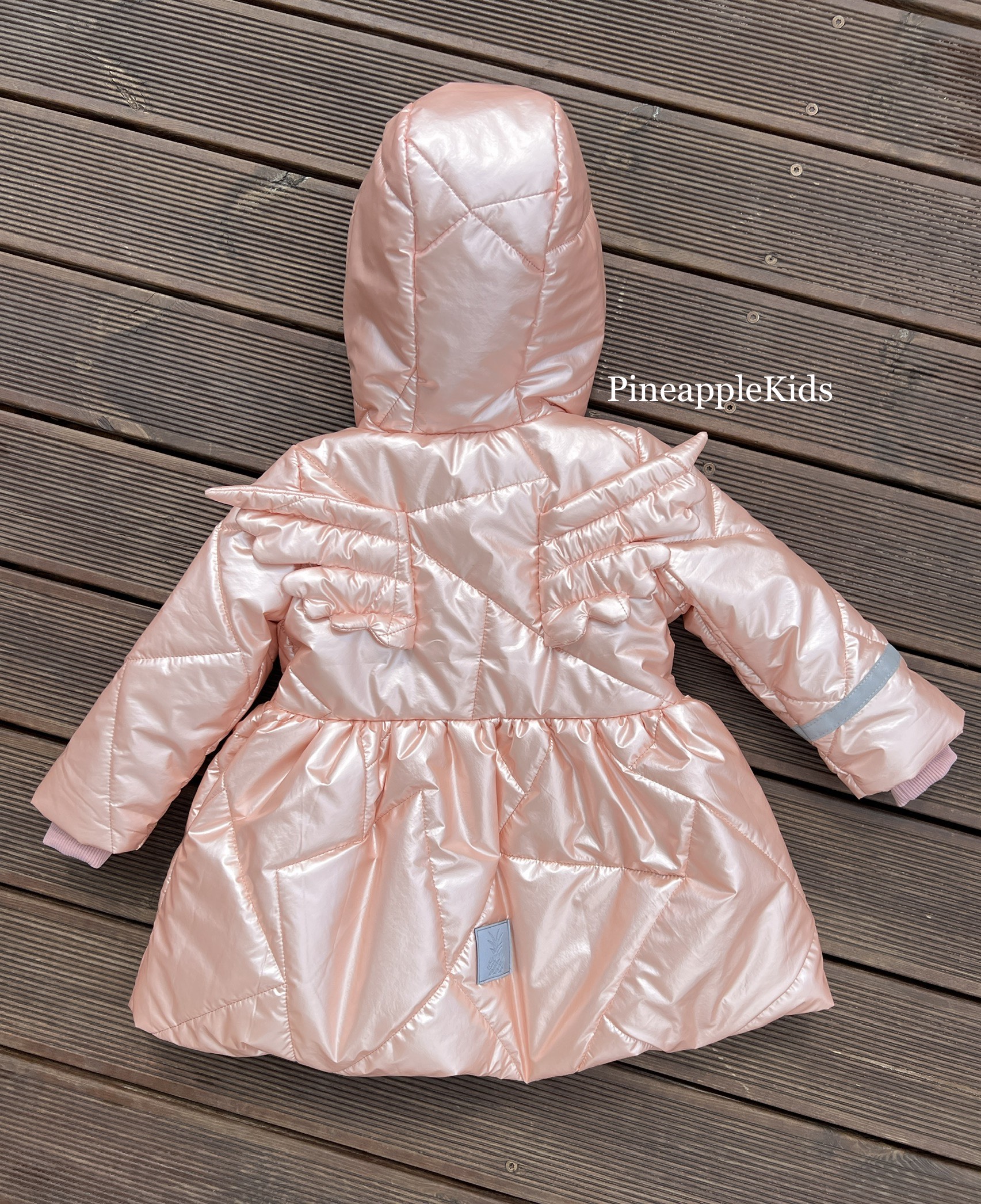 Persikinė pink striukė su sijonu. Su pasirinkimais