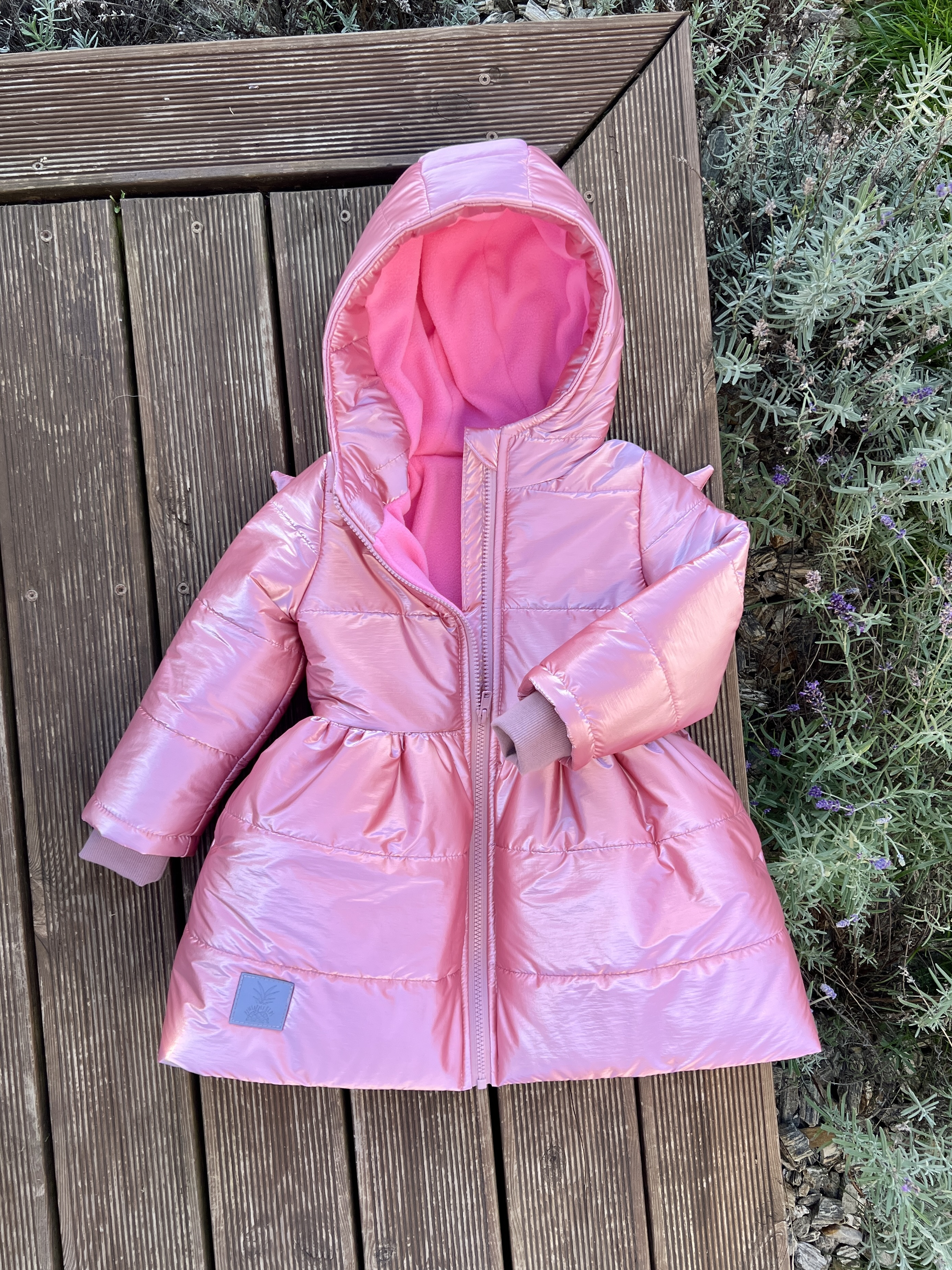 Pink Angeliuko striukė su sijonu Puffer