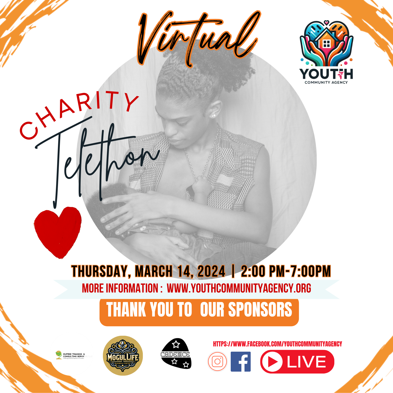 Youth Community Agency: Virtual Charity Telethon