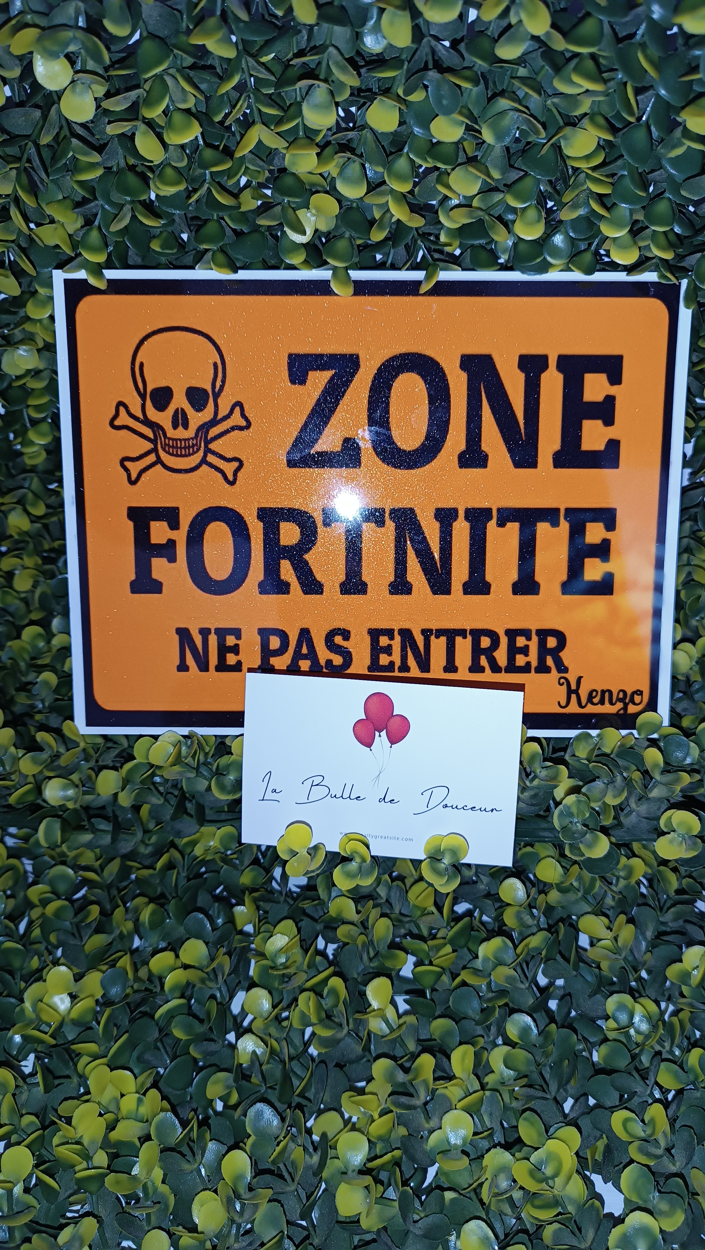 Plaque personnalisée