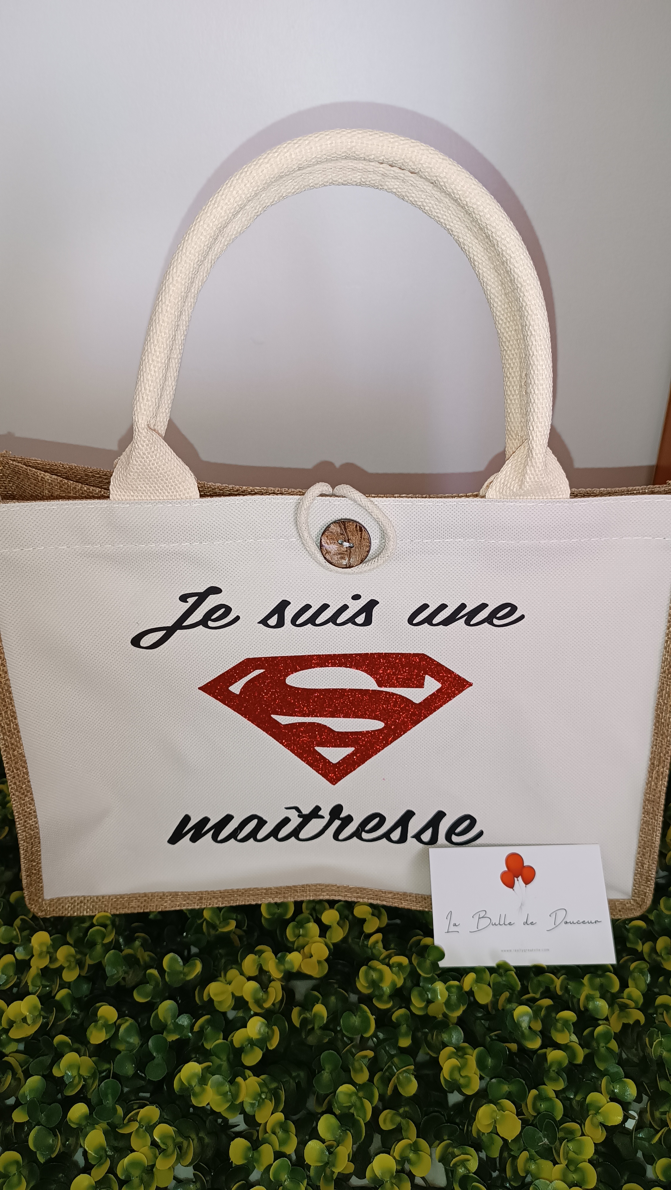 Sac "Je suis une super maitresse"