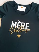 Tee shirt "mère veilleuse" noir 