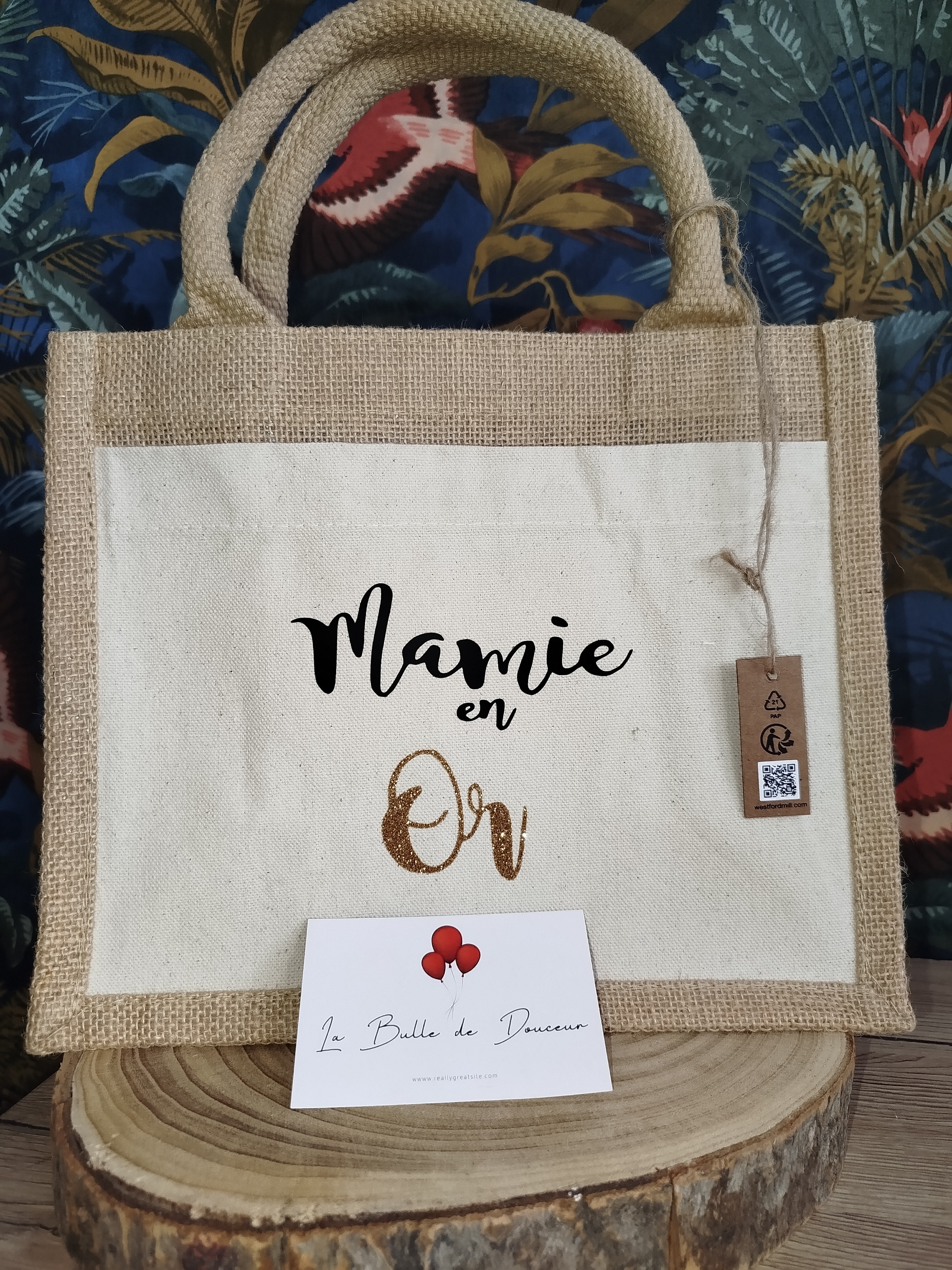 Sac mamie en or