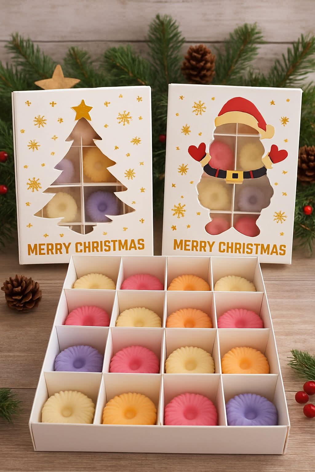 Coffret de fondants parfumés de Noël