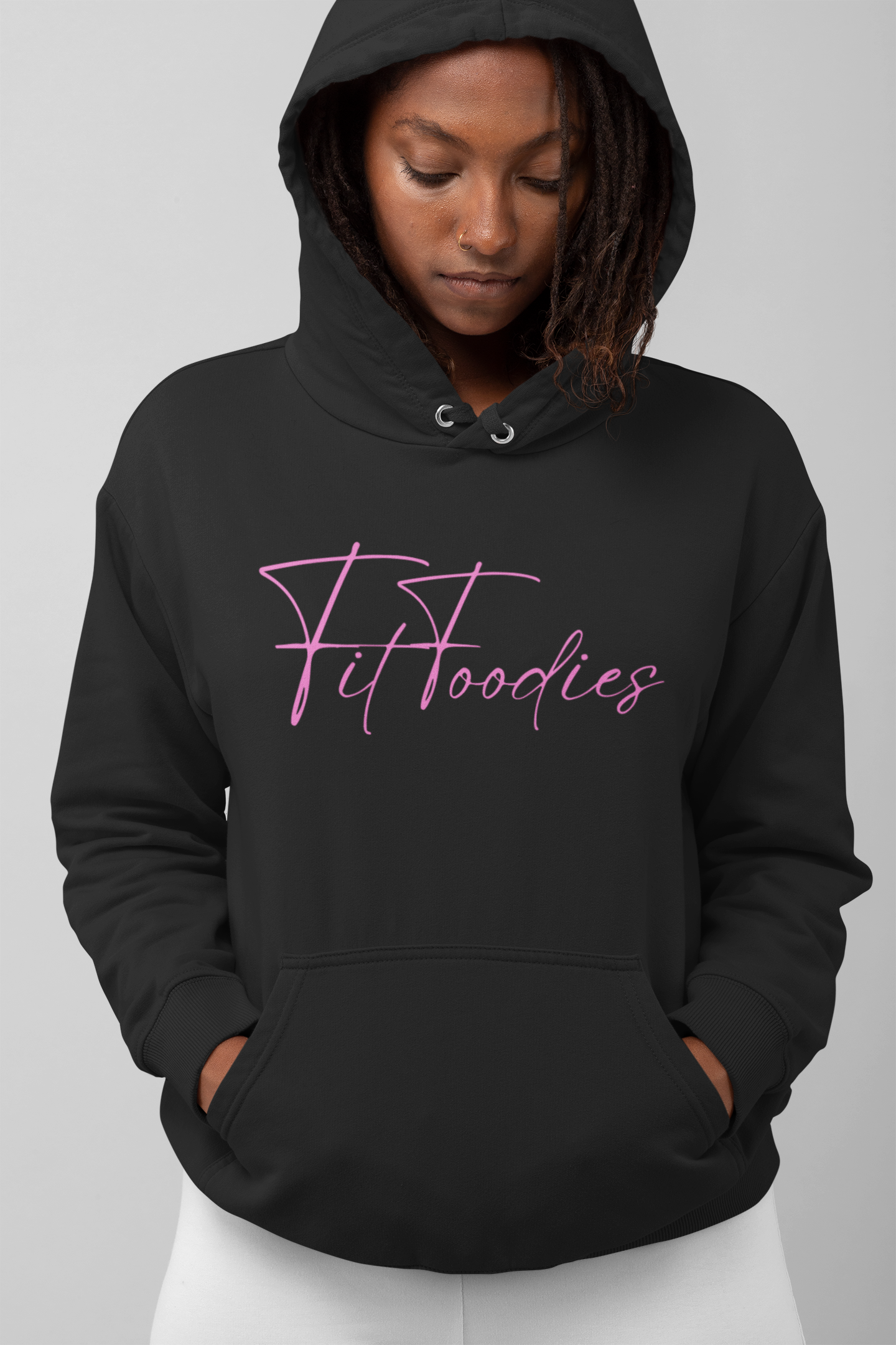 Unisex Oversized Signature Hoodie (Pink Logo)