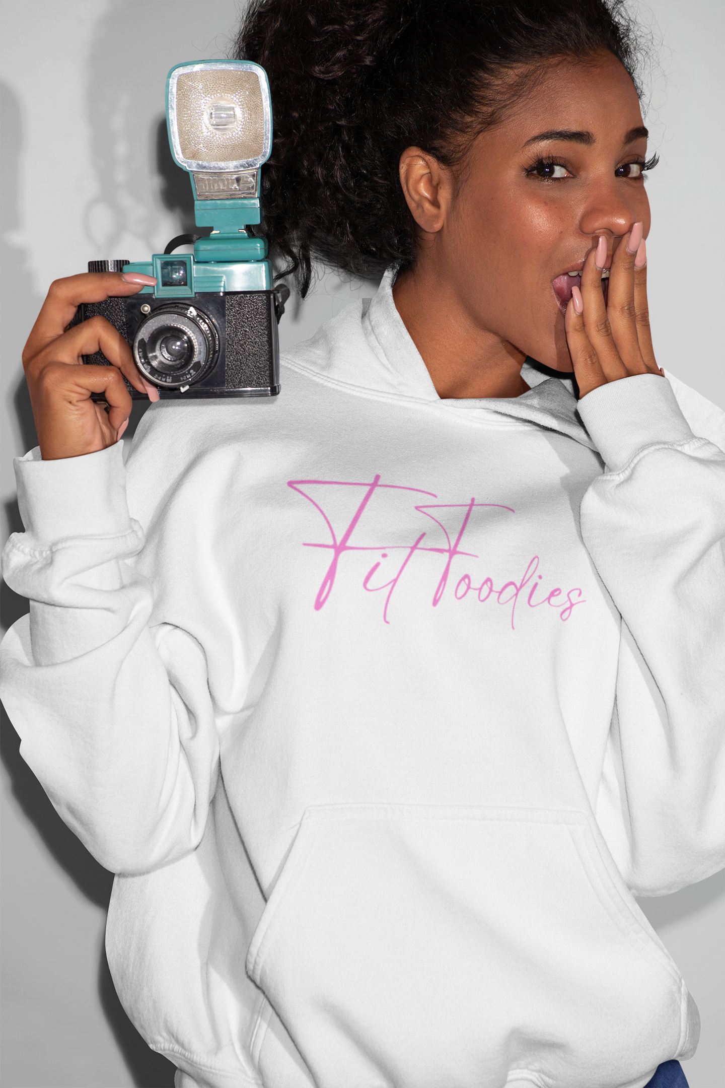 Unisex Oversized Signature Hoodie (Pink Logo)