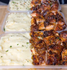 Grilled Chicken with Mashed Potatoes Meal