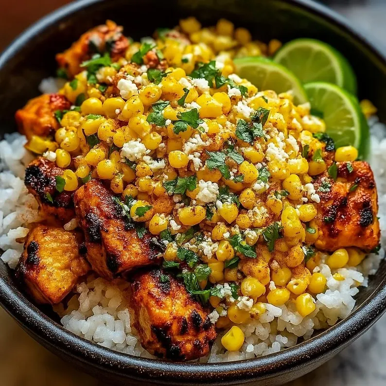 Grilled Chicken & Corn Rice Bowl