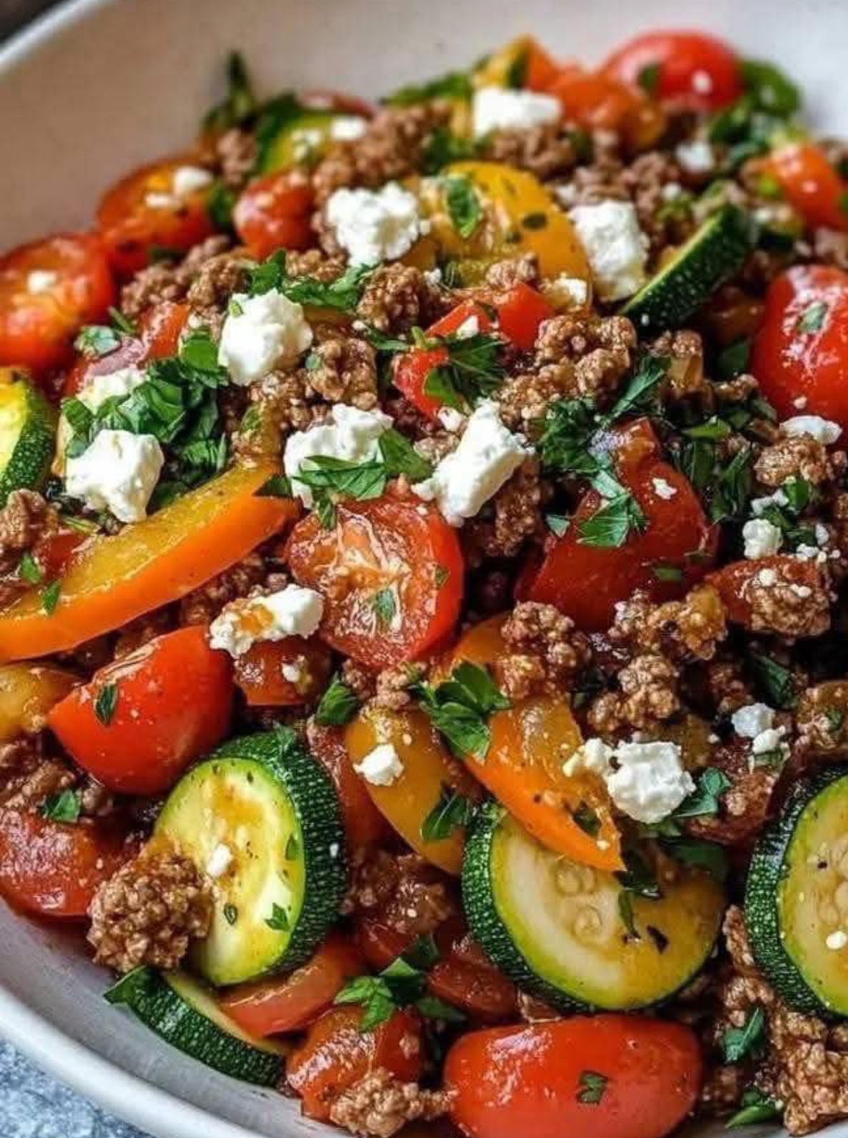 Mediterranean Beef & Veggie Bowl