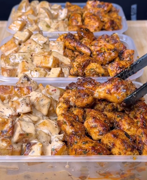 Grilled Chicken and Creamy Potato Meal
