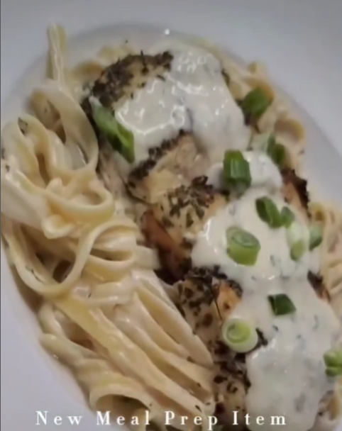Herb-Crusted Chicken Alfredo
