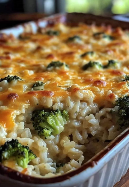 Cheesy Broccoli Chicken & Rice Casserole