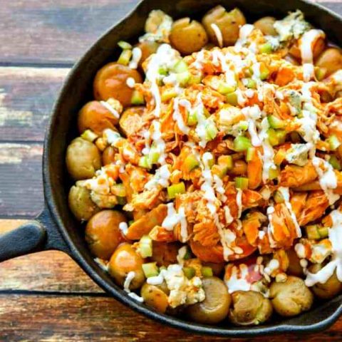 Buffalo Chicken Potato Skillet