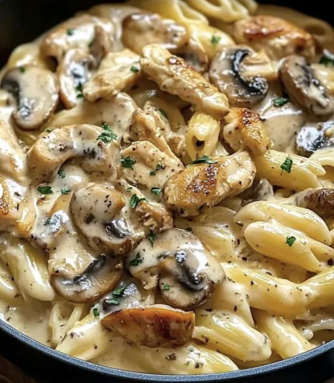Creamy Chicken Mushroom Pasta