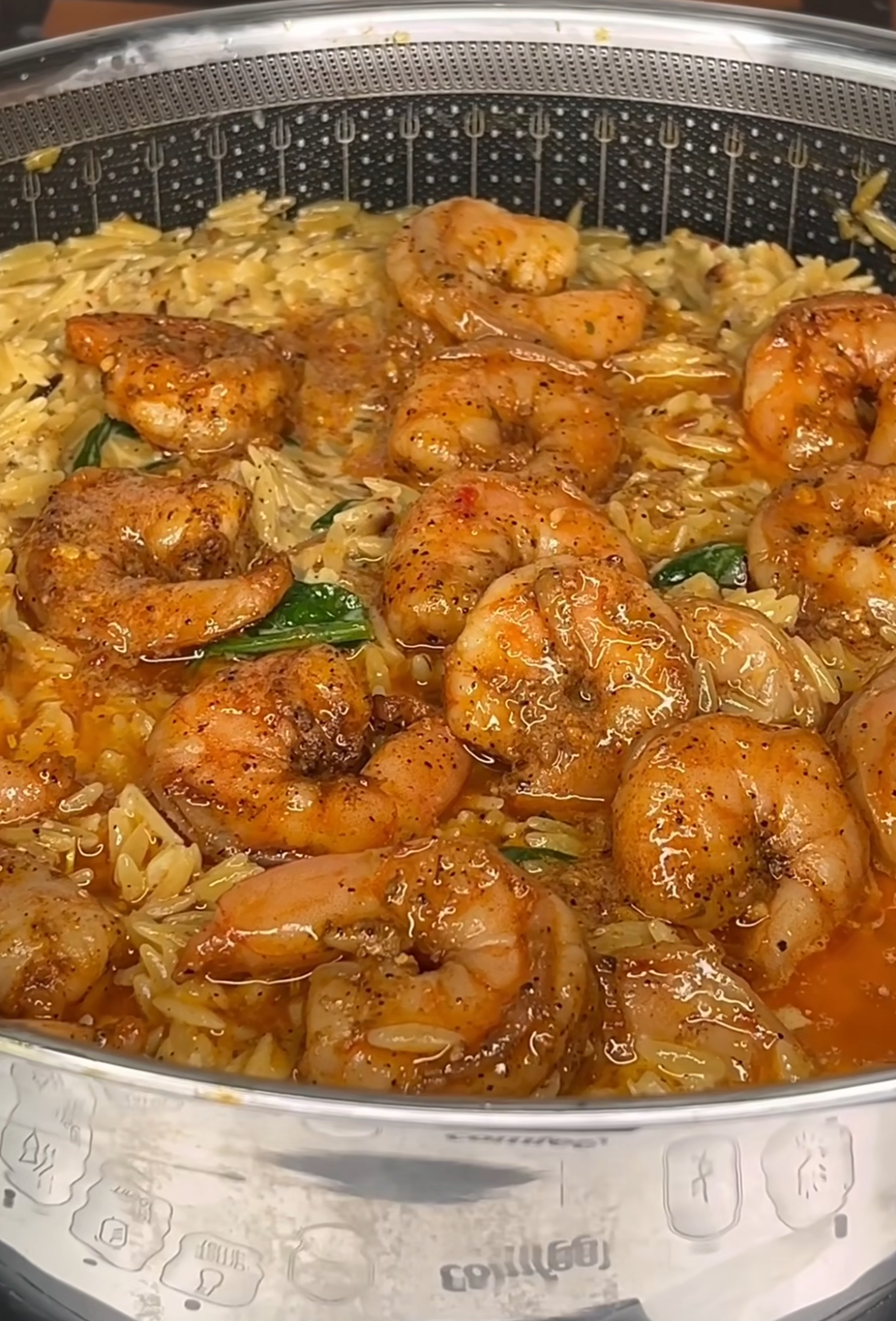 Spicy Garlic Shrimp & Orzo