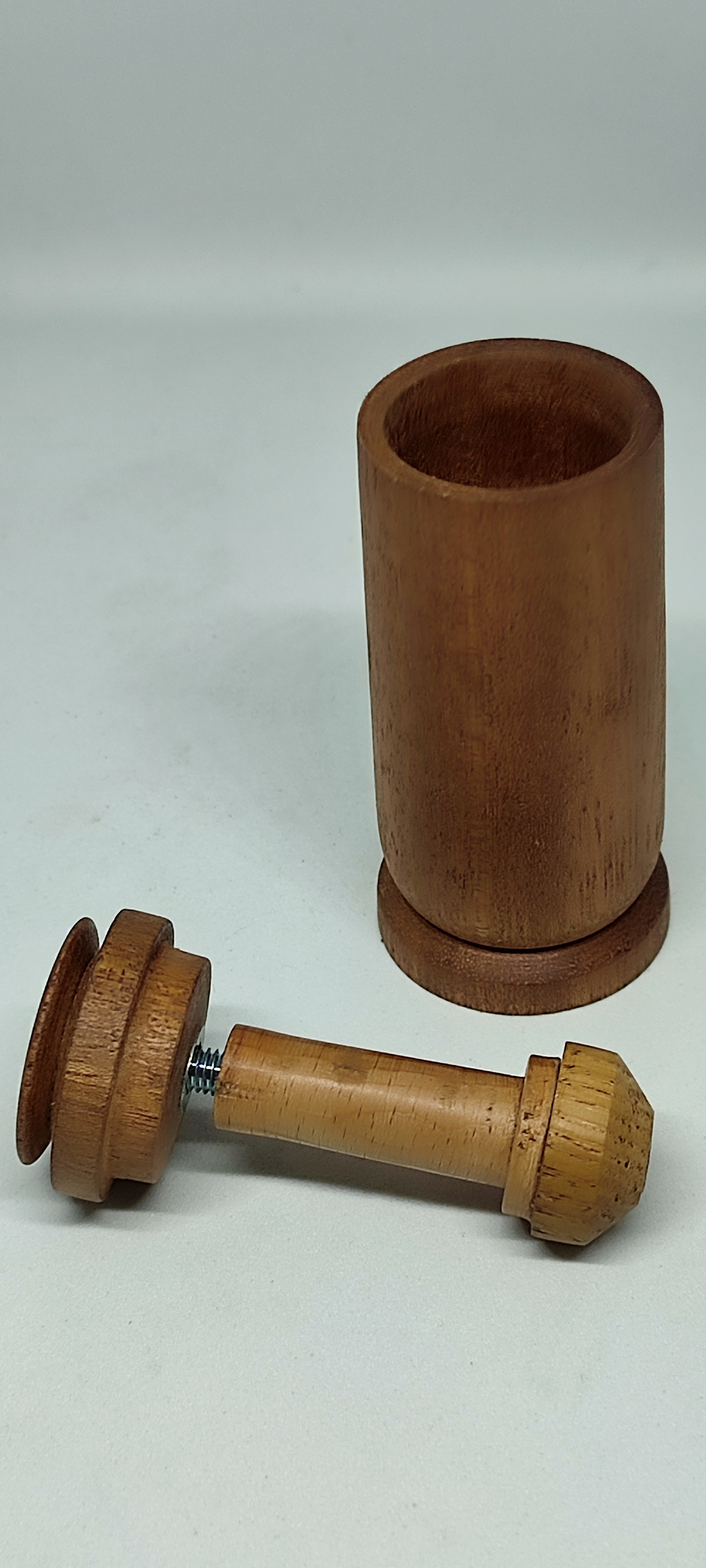 Boite à bagues en niangon chêne et hêtre