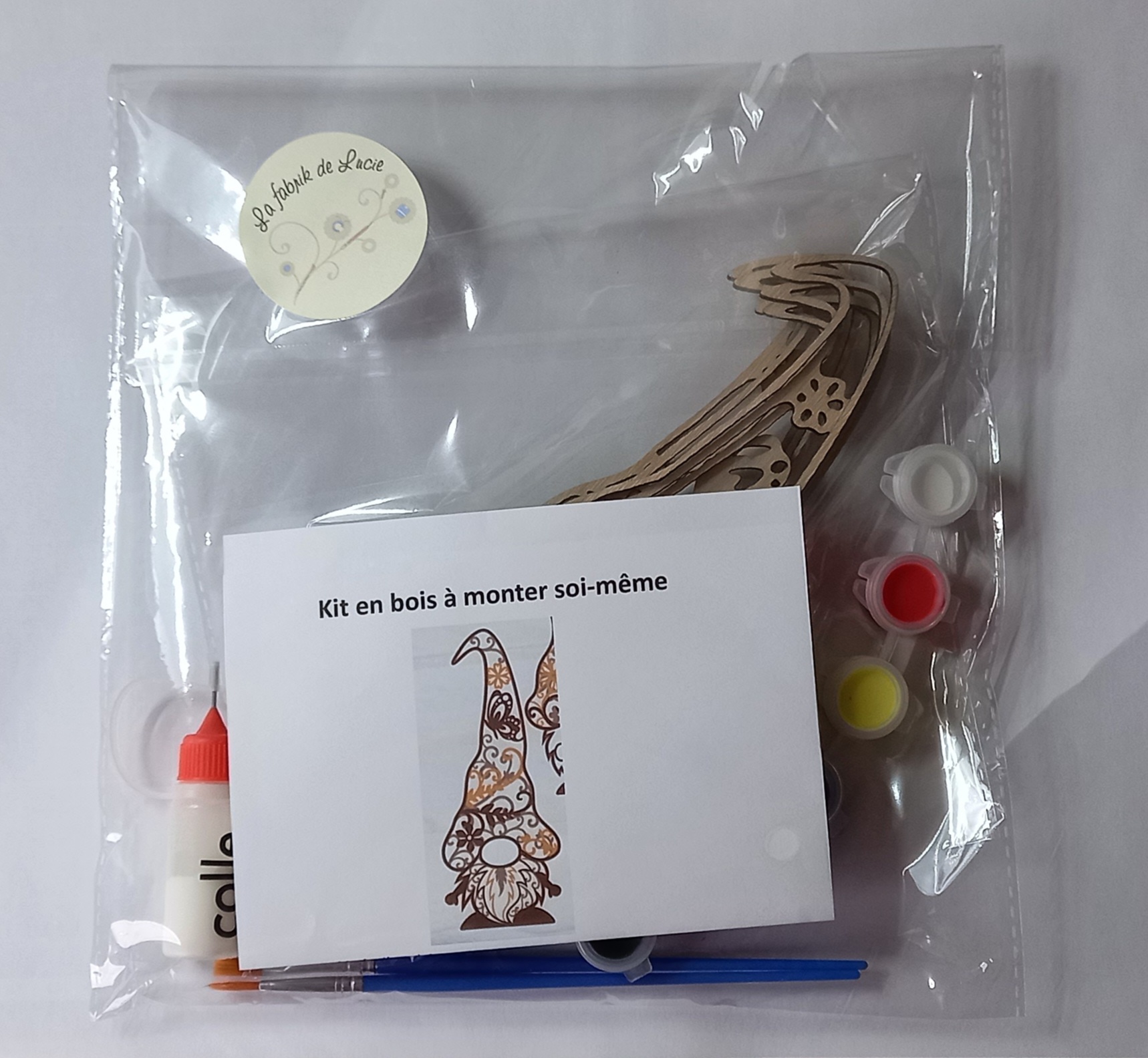 Kit en bois Gnome papillon