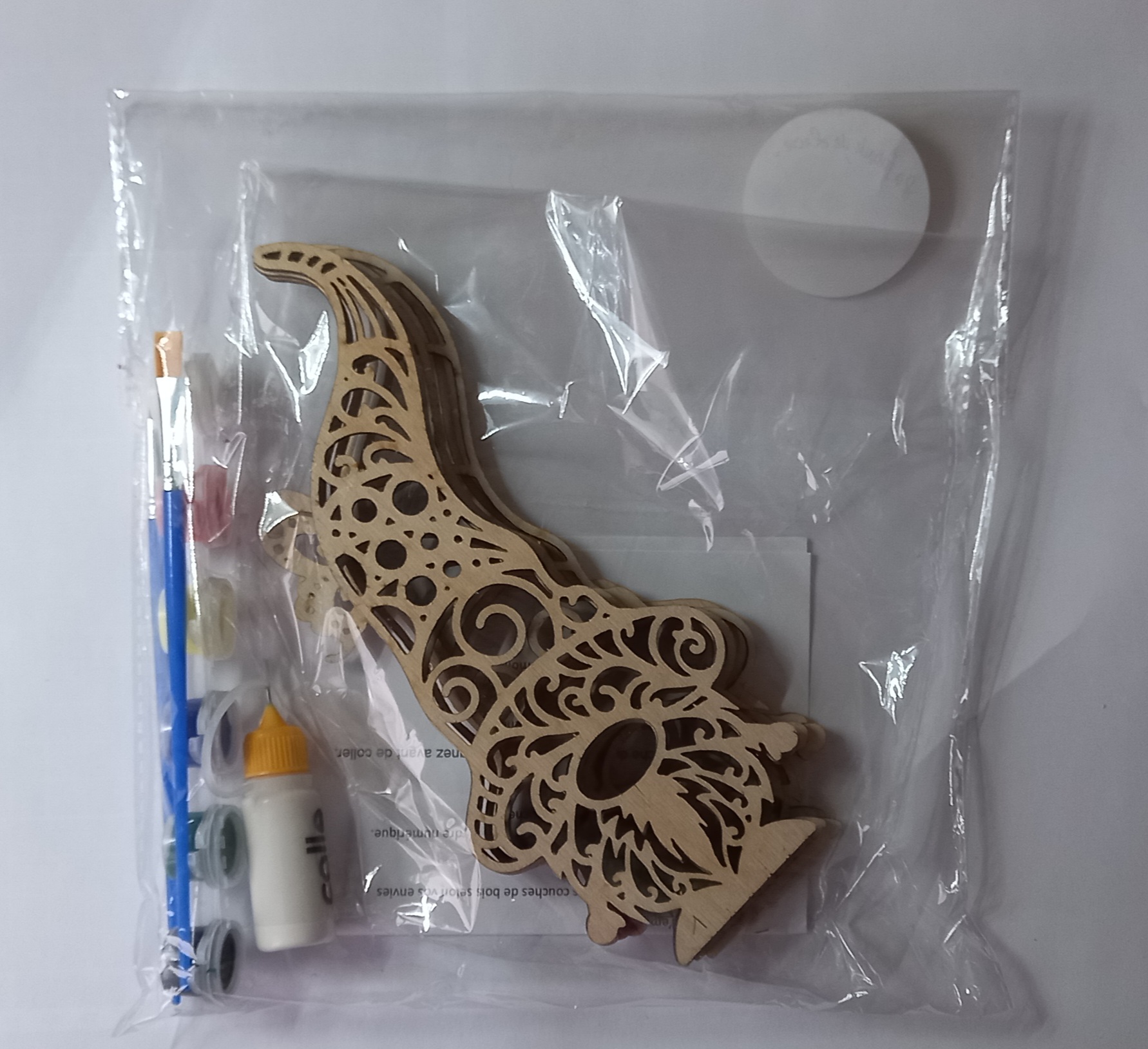 Kit en bois Gnome papillon sur bonnet