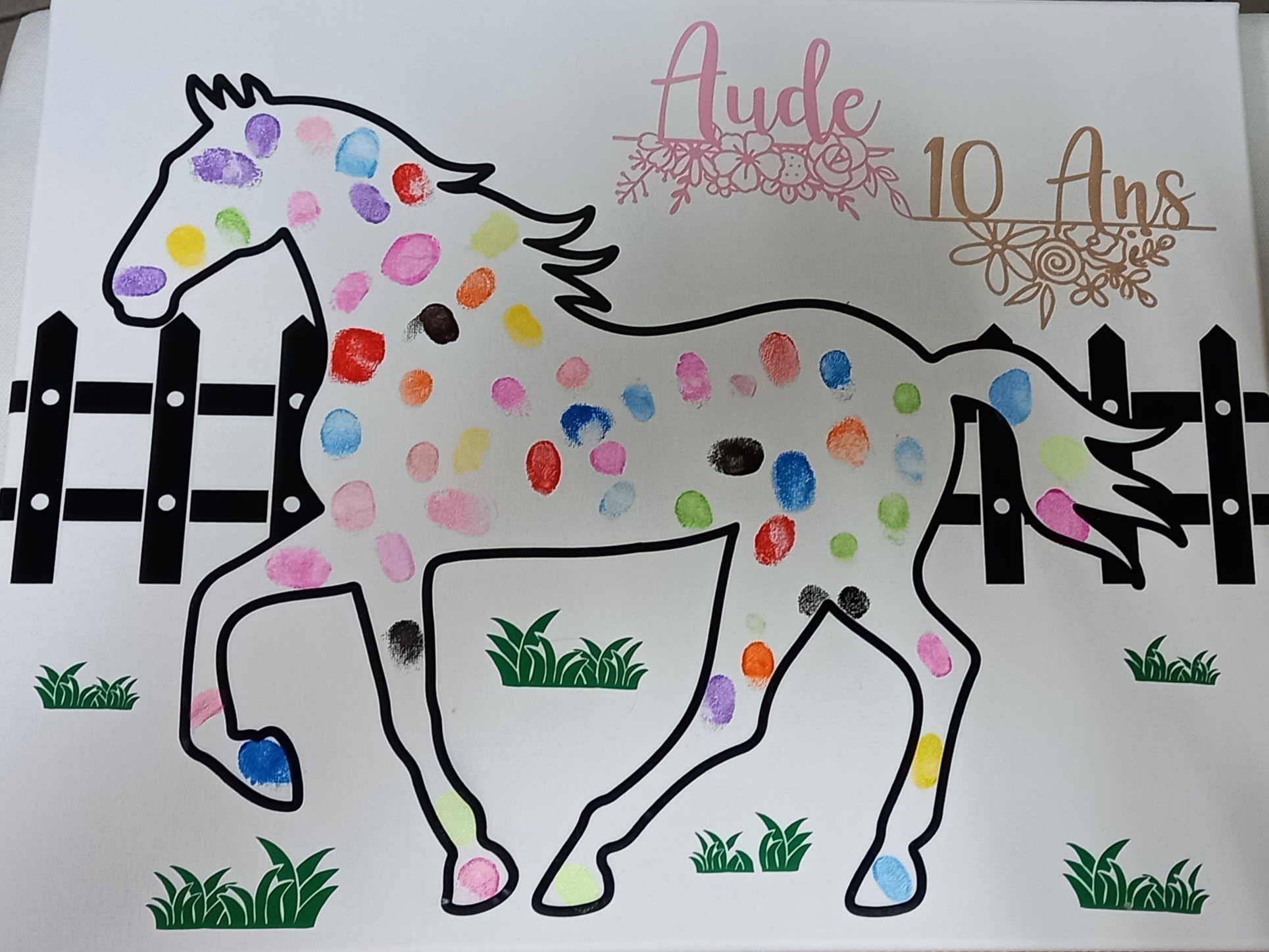 Toile à empreintes à personnaliser 40x50 cm