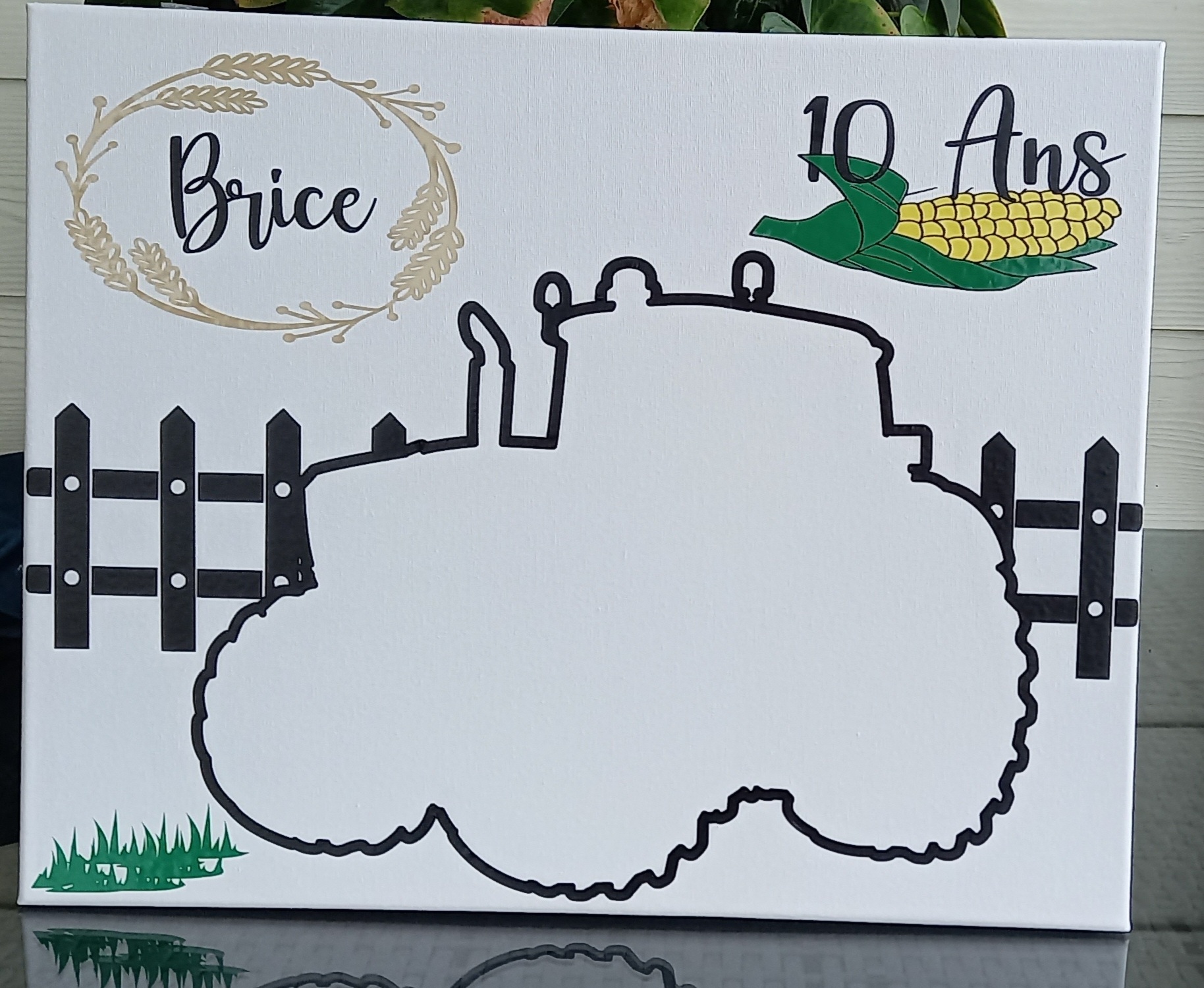 Toile à empreintes à personnaliser 30x40 cm