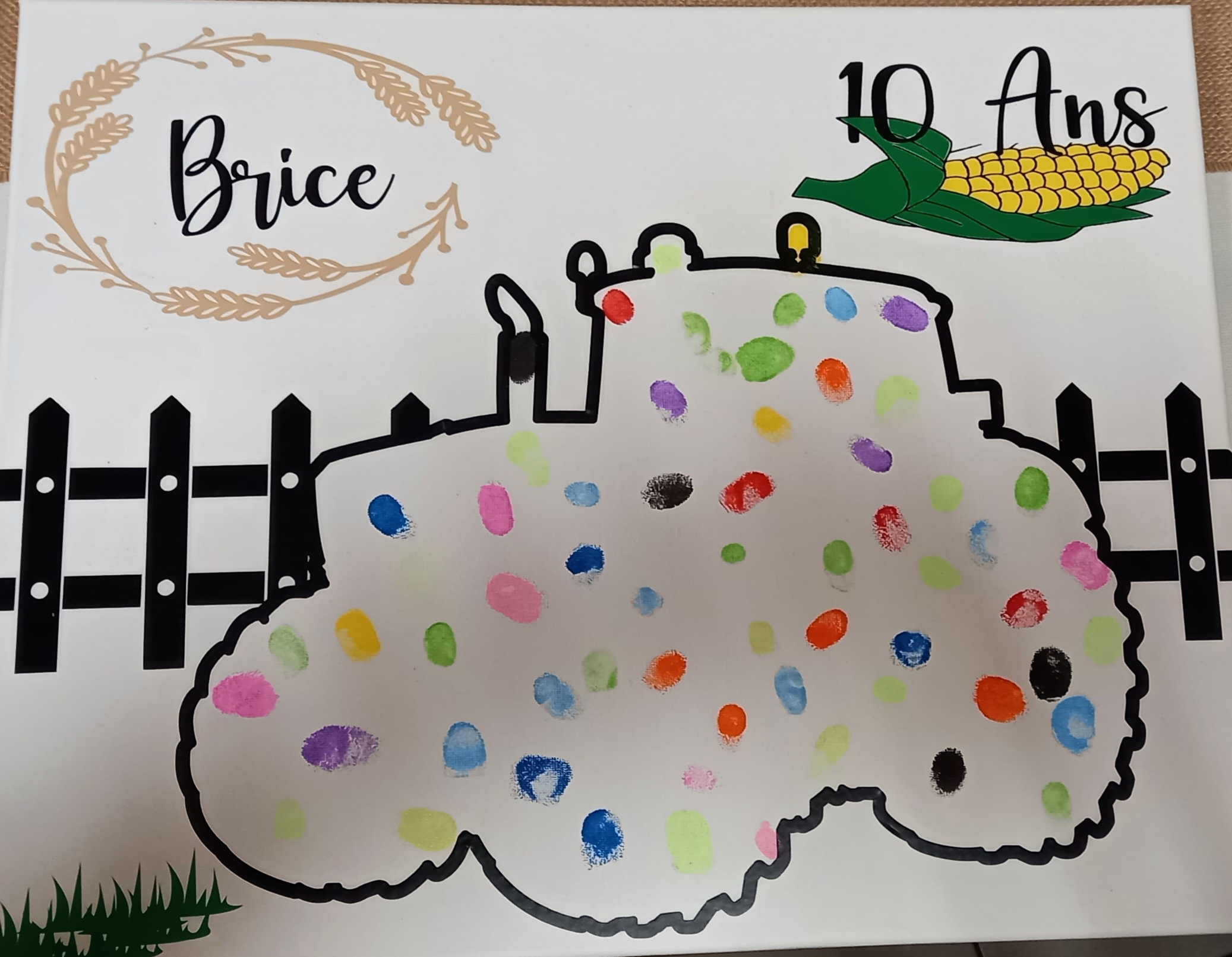 Toile à empreintes à personnaliser 30x40 cm