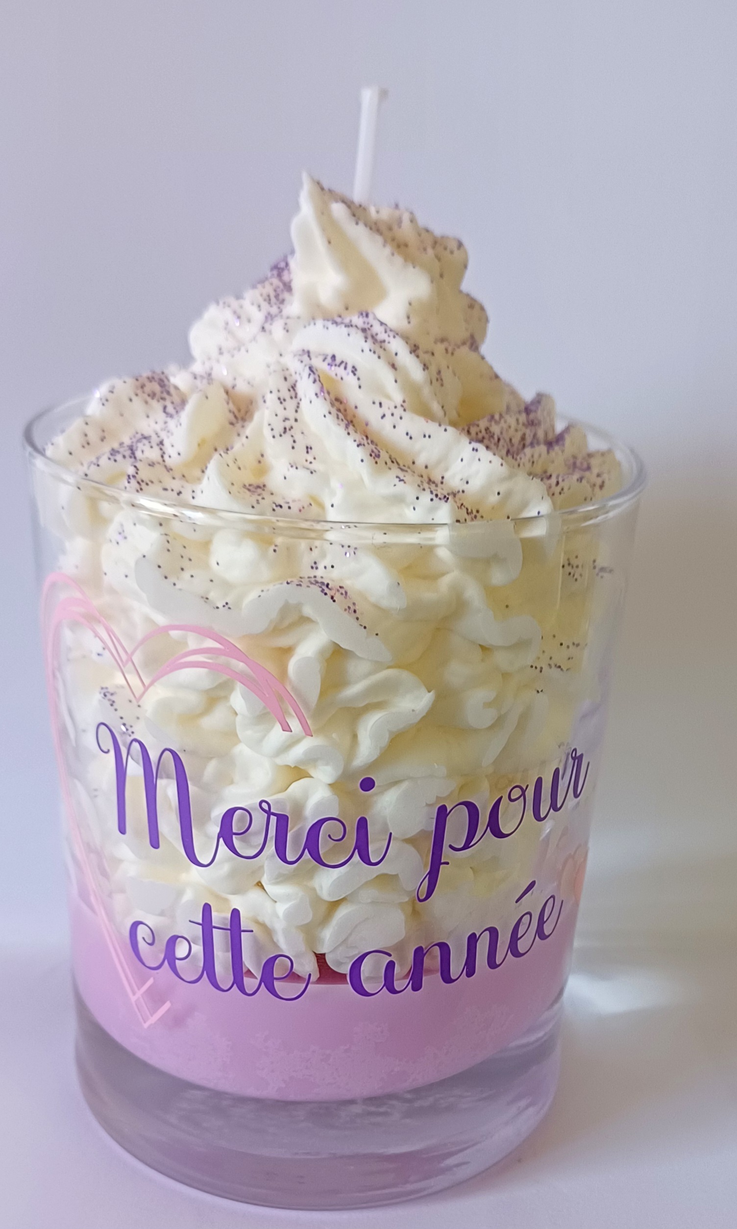 Bougie gourmande Boost for Life (Bonbon) personnalisée "merci pour cette année"