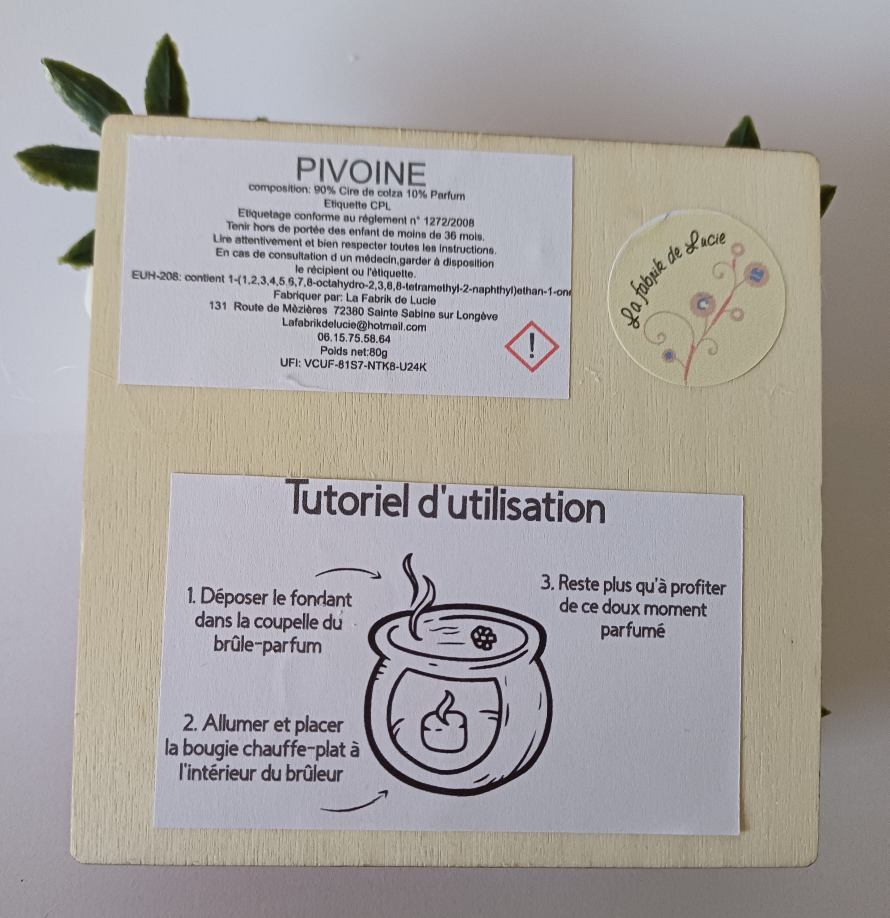 Fondants bougie Pivoine