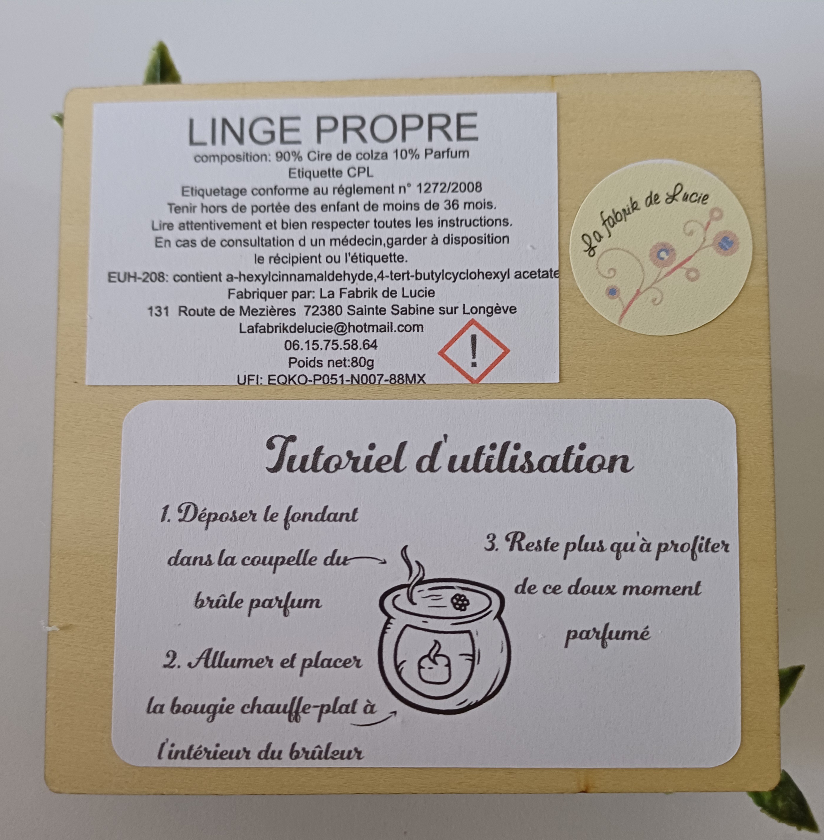 Fondants bougie Linge propre 