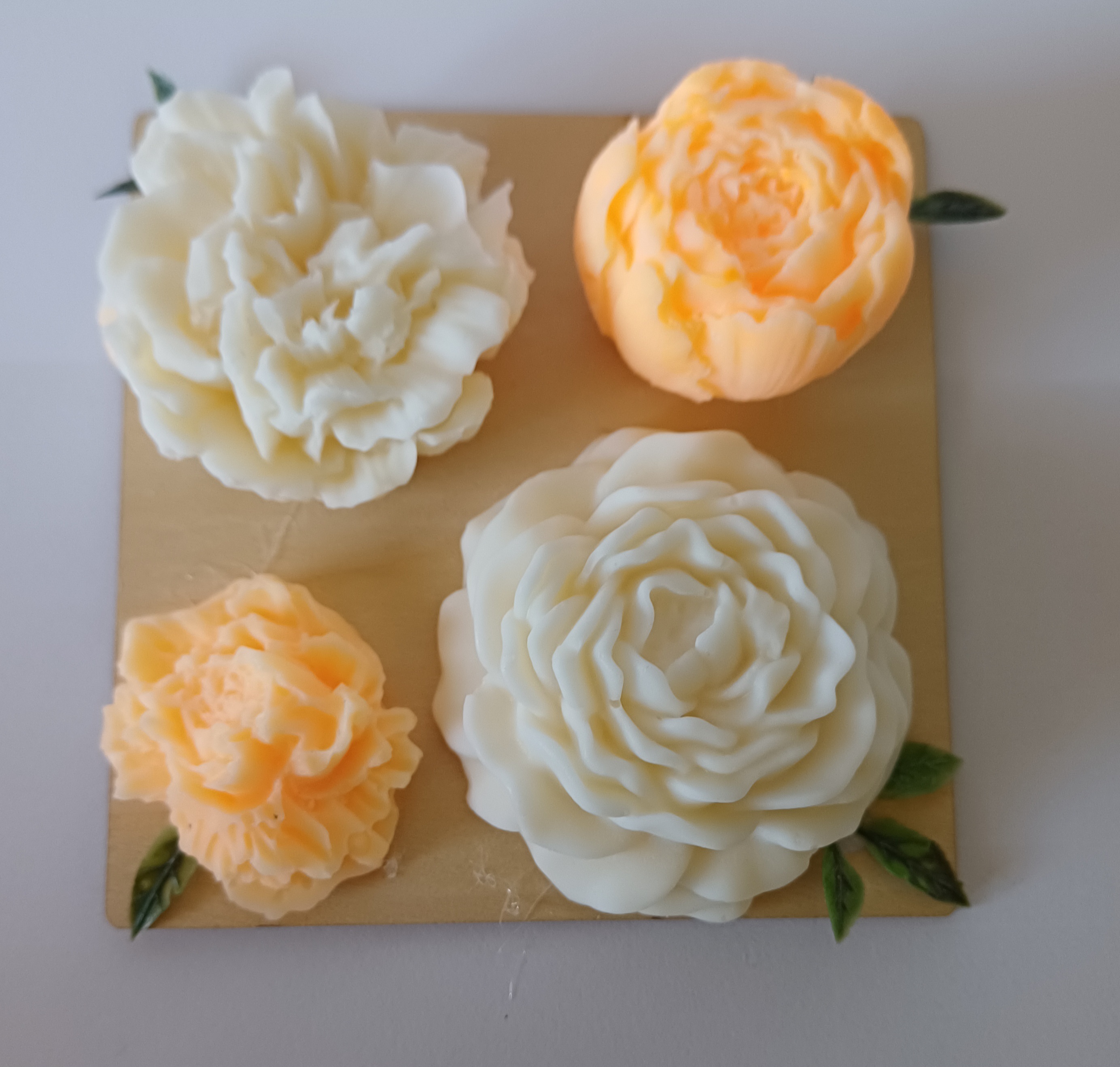 Fondants bougie bleu Fleur de coton