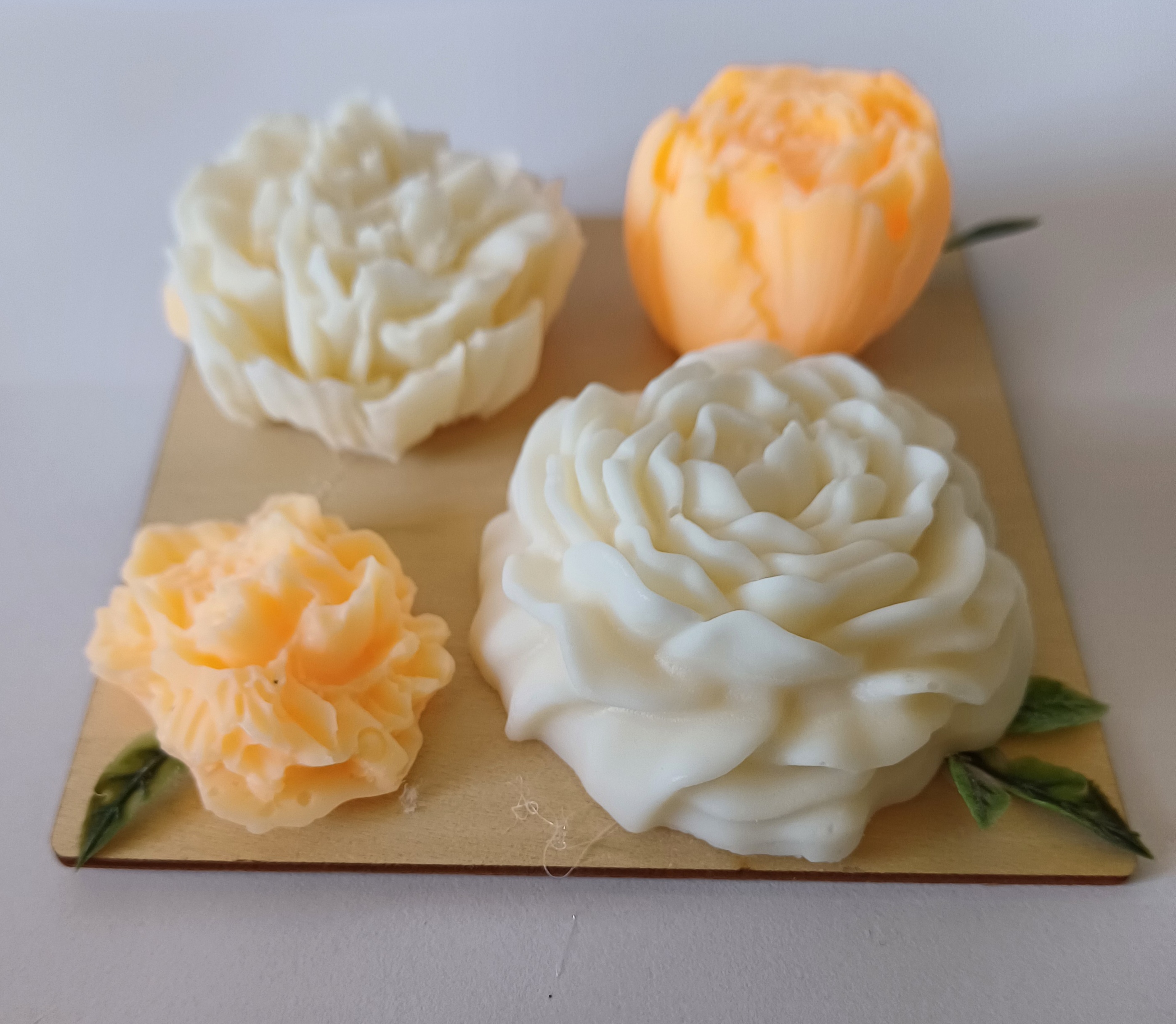 Fondants bougie bleu Fleur de coton