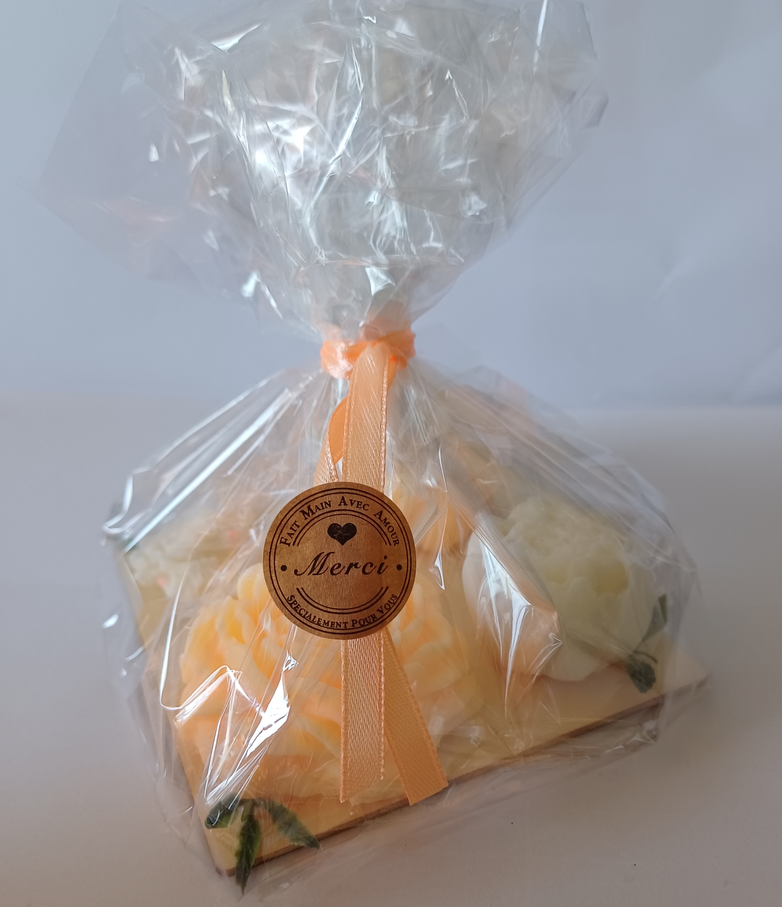 Fondants bougie bleu Fleur de coton