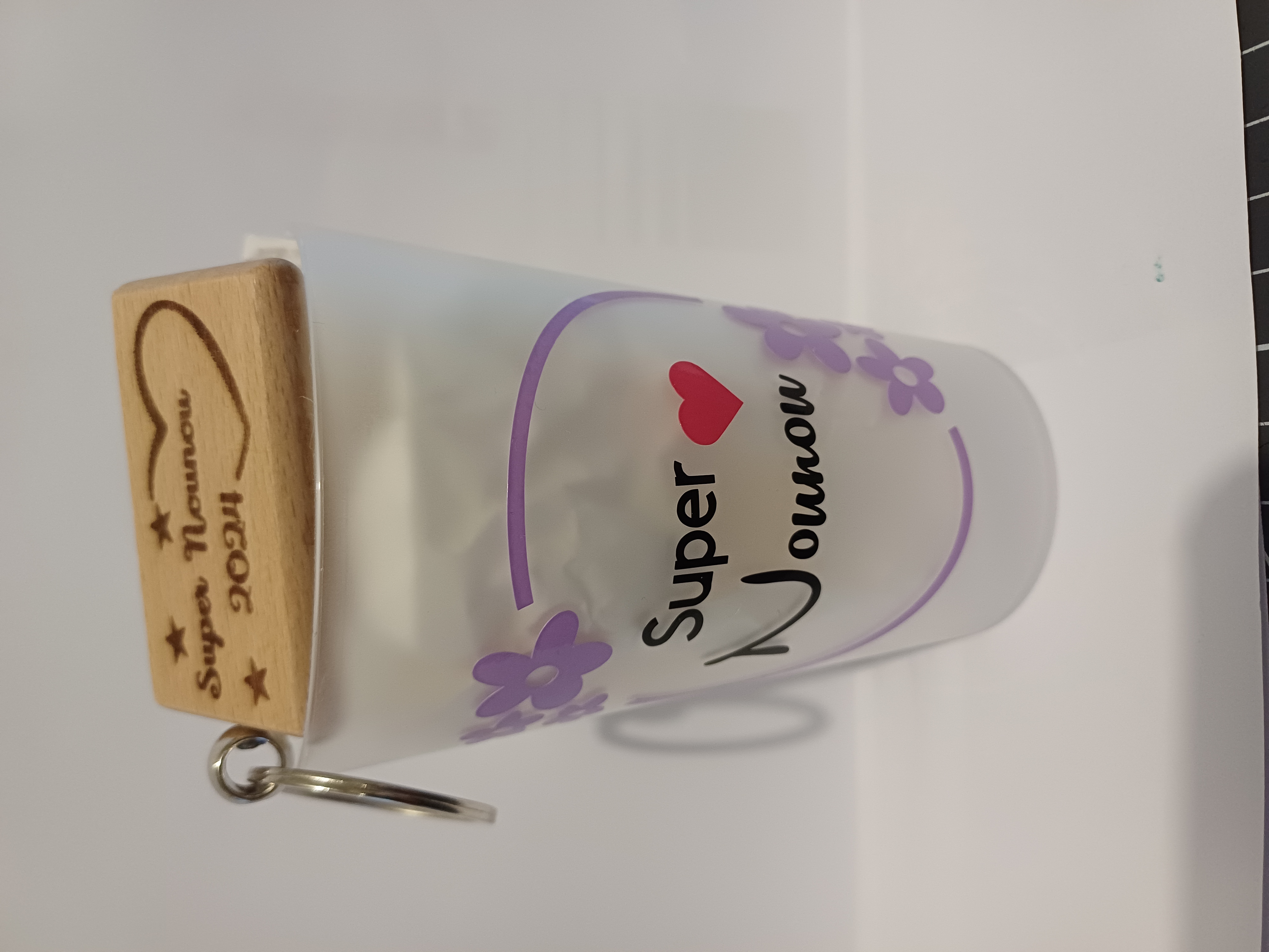 Gobelet réutilisable 30 Cl personnalisé " super nounou"