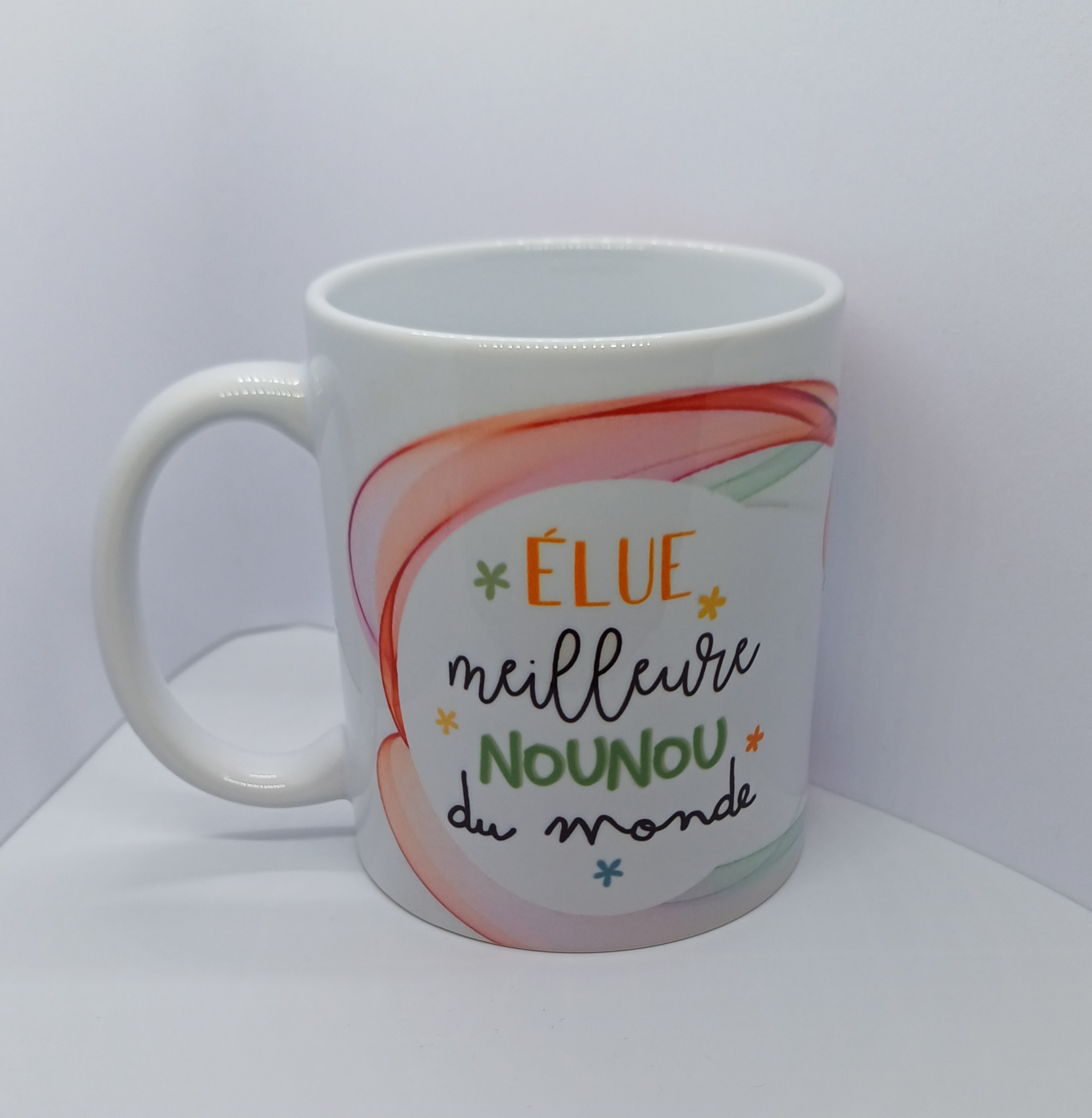 Mug en céramique "élu meilleure nounou du monde"