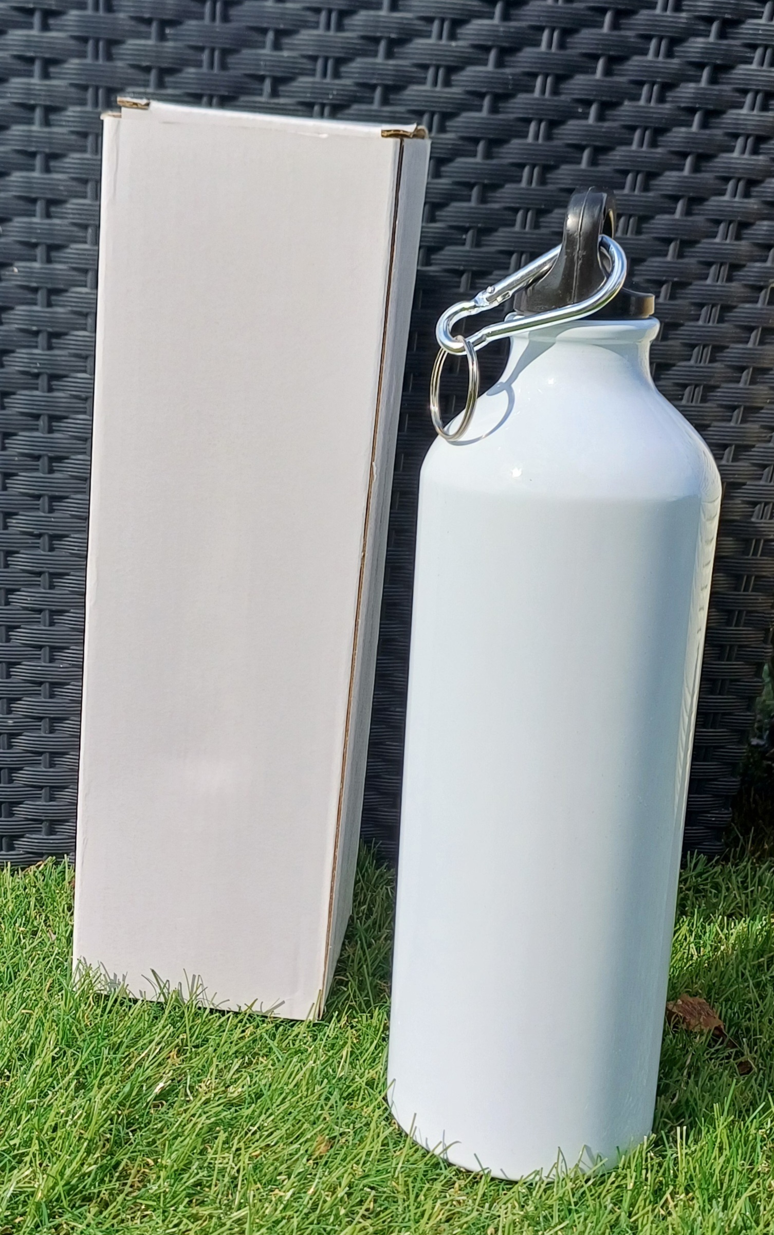 Gourde en aluminium avec mousqueton à vis 750 ML