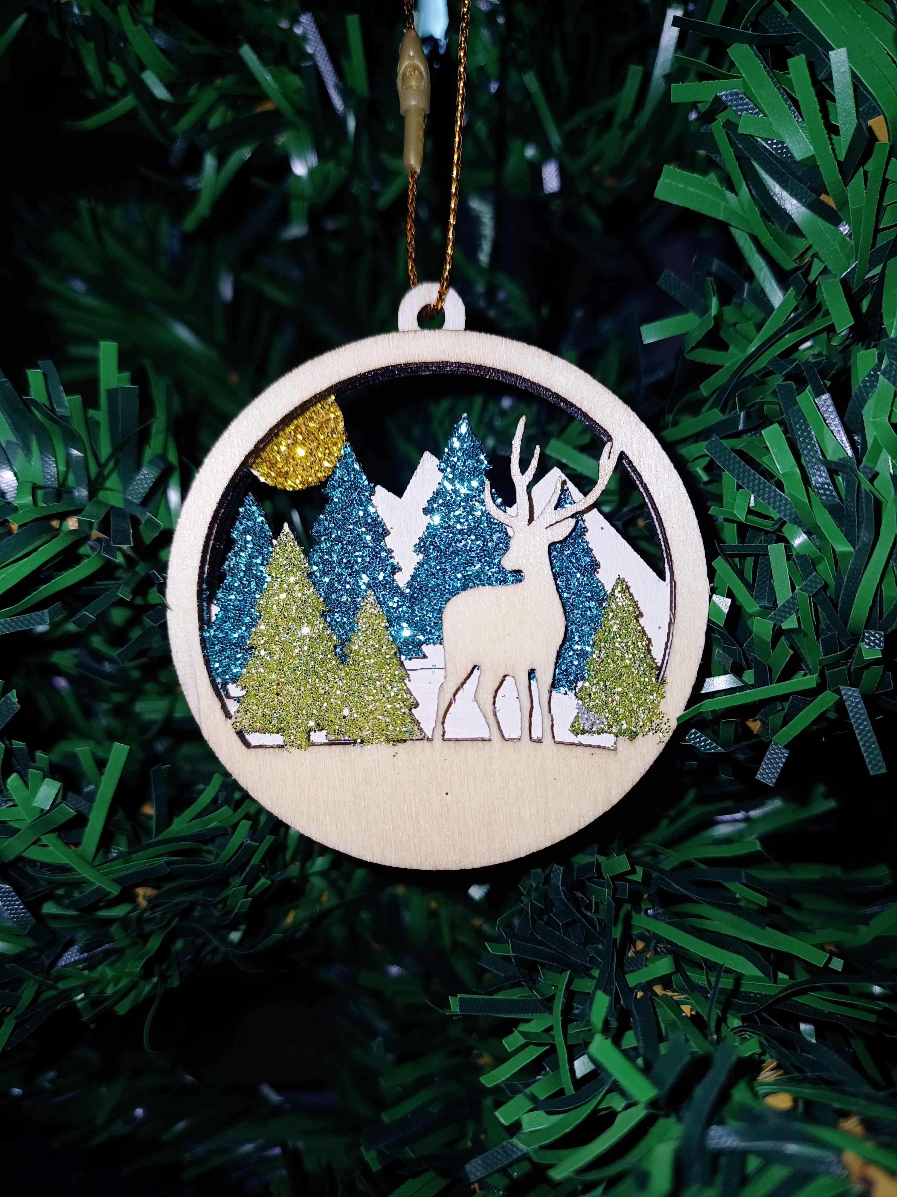 Suspension de sapin " cerf foret"