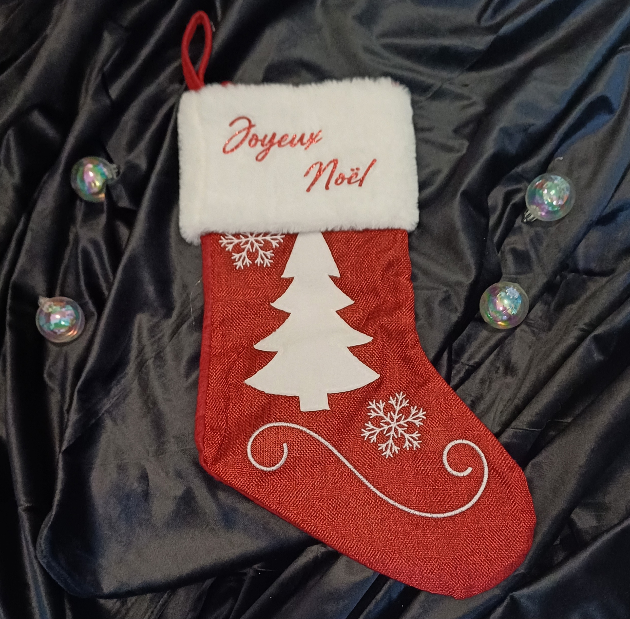 Chaussette de Noël tête de cerf 