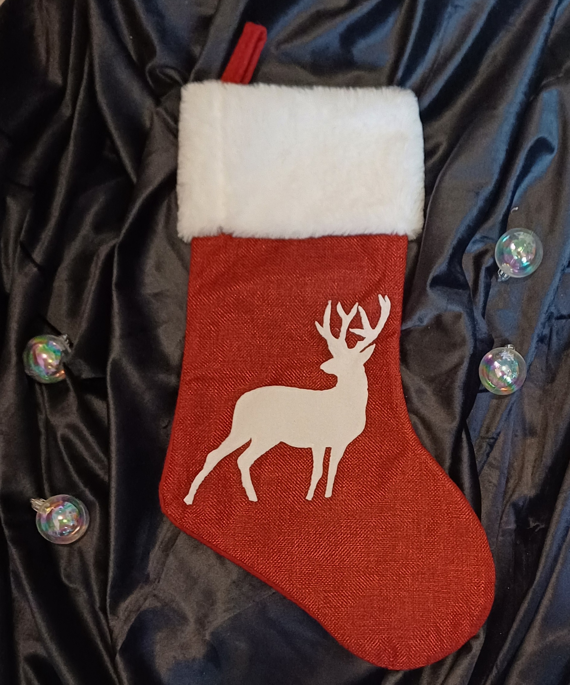 Chaussette de Noël cerf