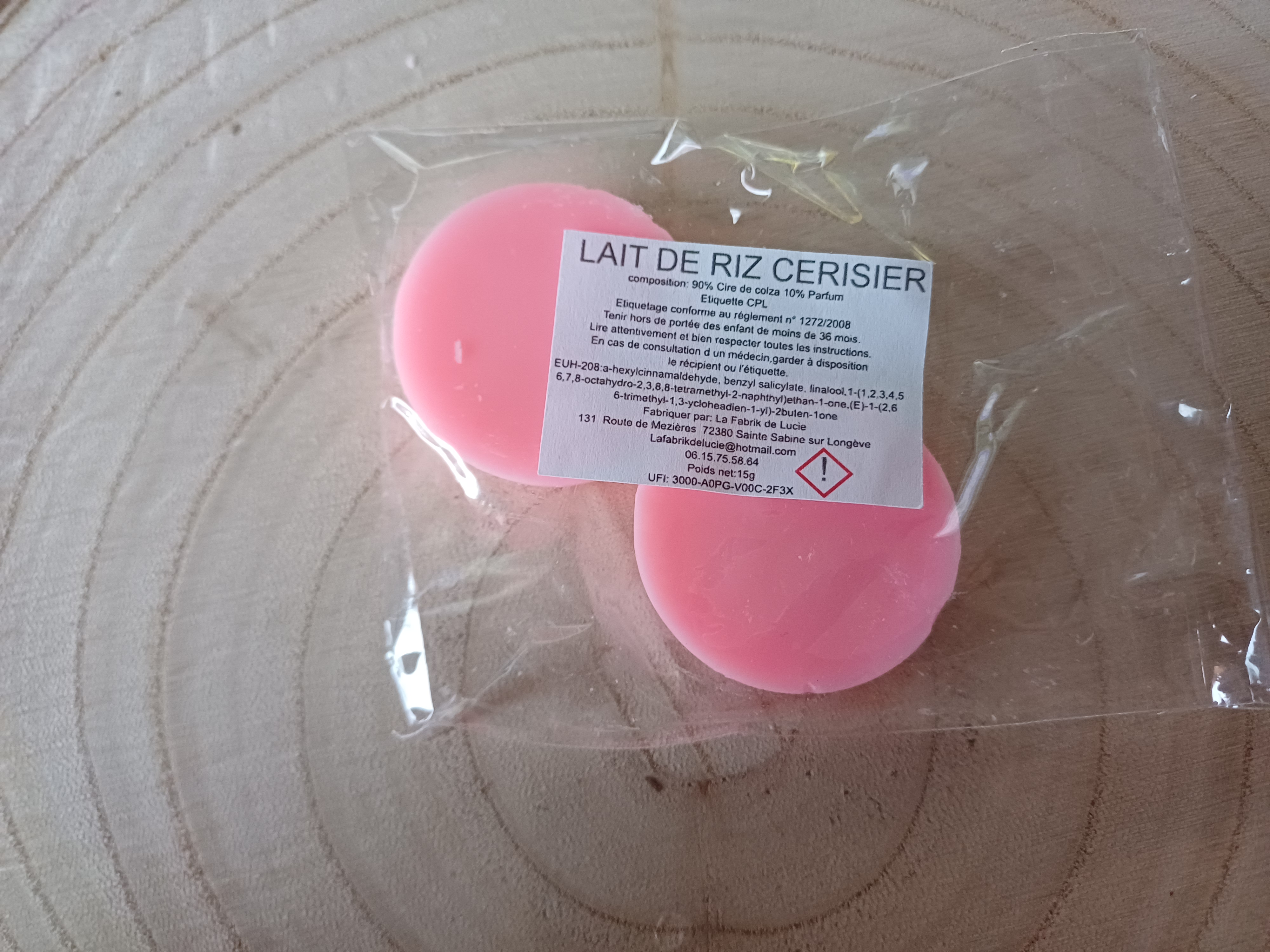 Fondants Parfumés lait de riz cerisier