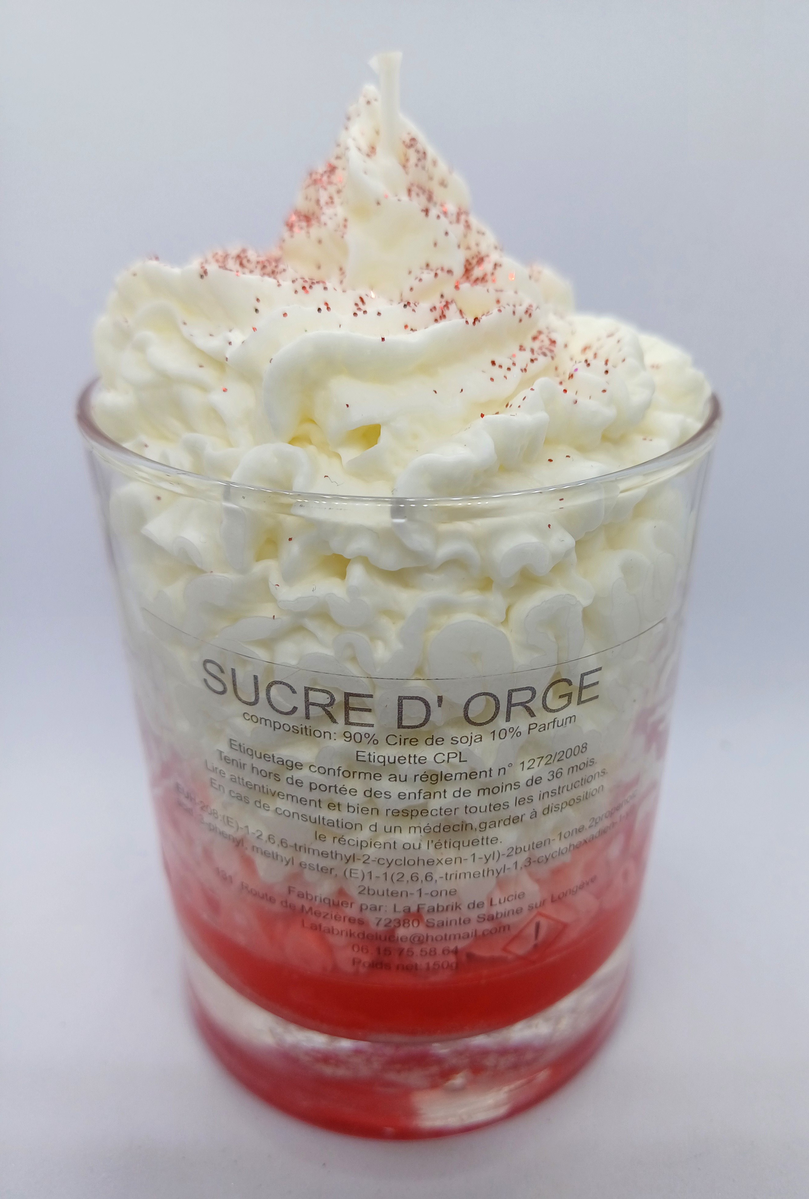 Bougie gourmande sucre d'orge
