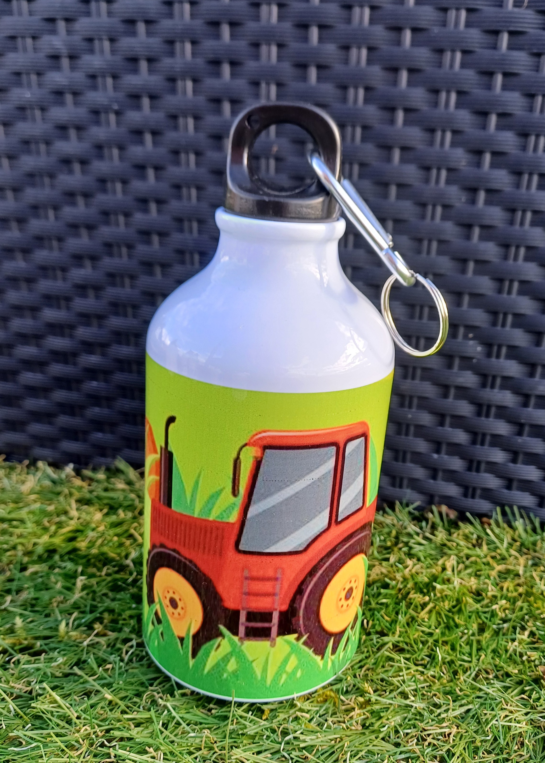 Gourde en aluminium avec mousqueton à vis 400 ML